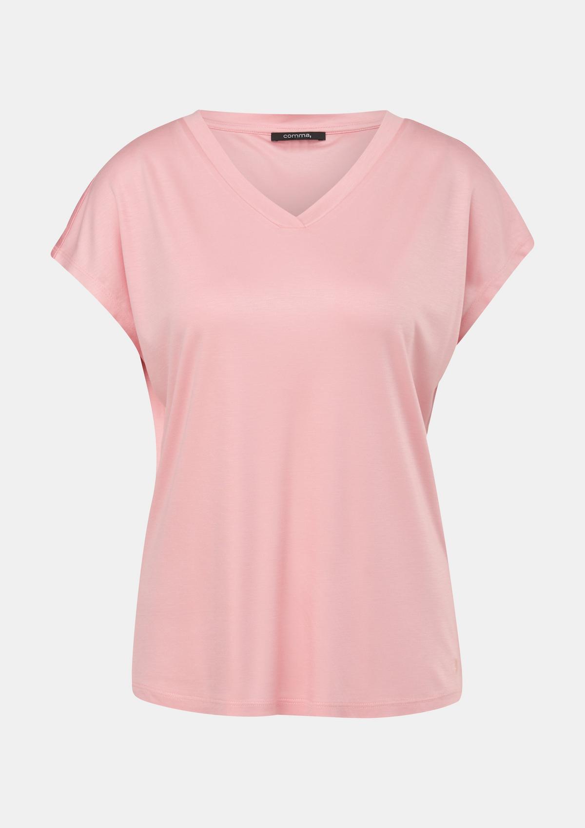 comma T-Shirt aus fließender Viskose