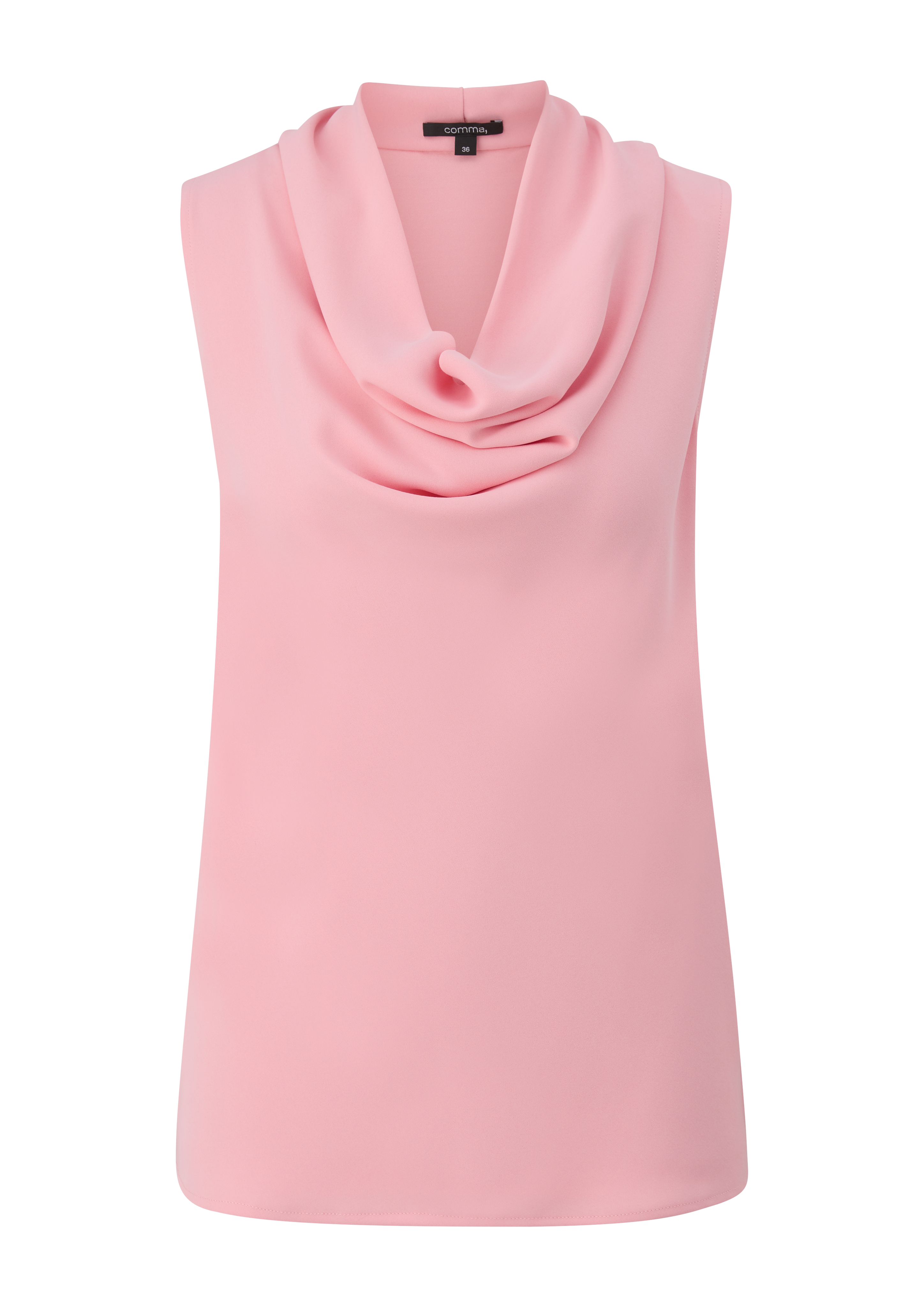 Crêpe top with a cowl neckline - Pink | SCAYLE