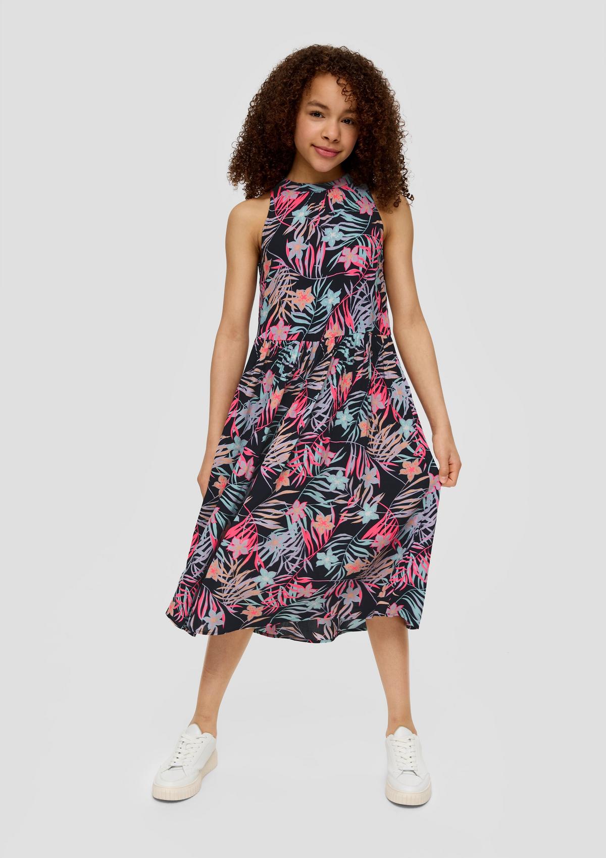 s.Oliver Midi dress with a floral pattern