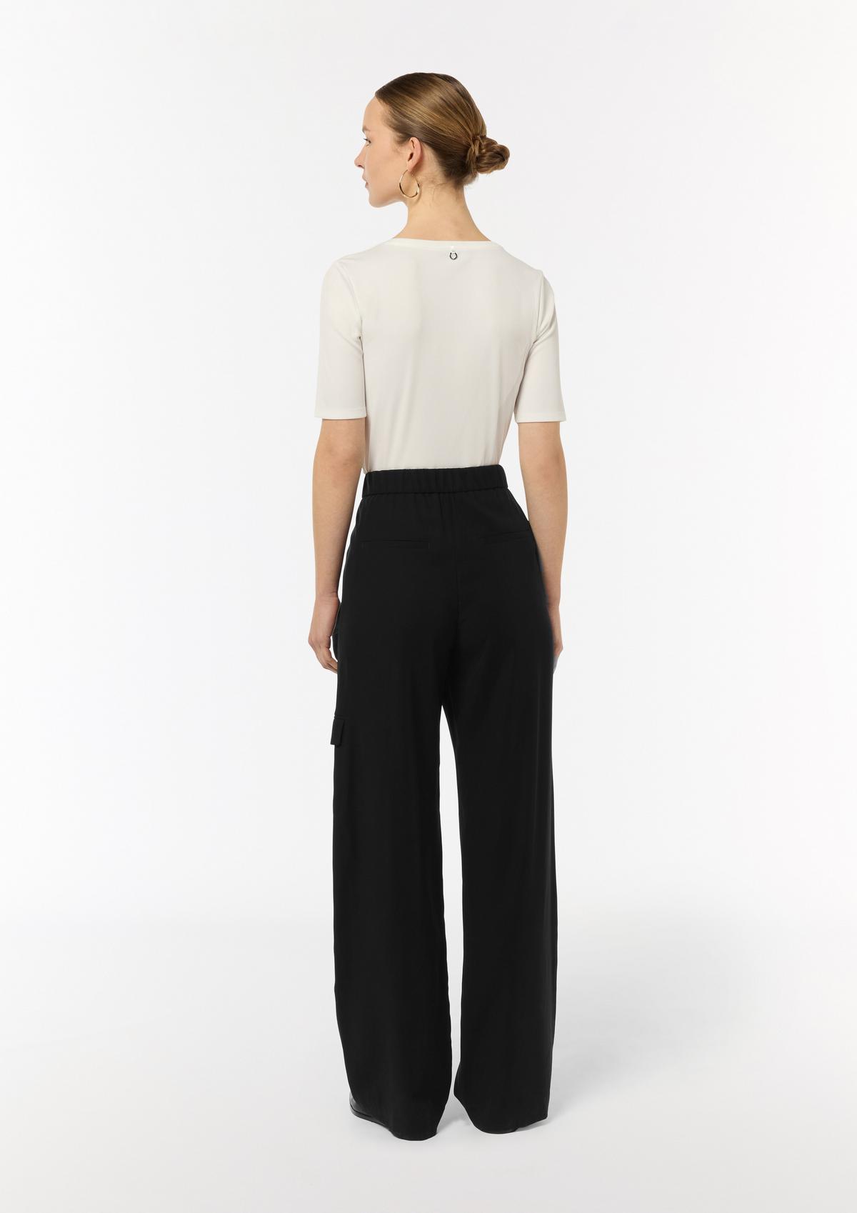 comma Regular fit: Blended viscose trousers