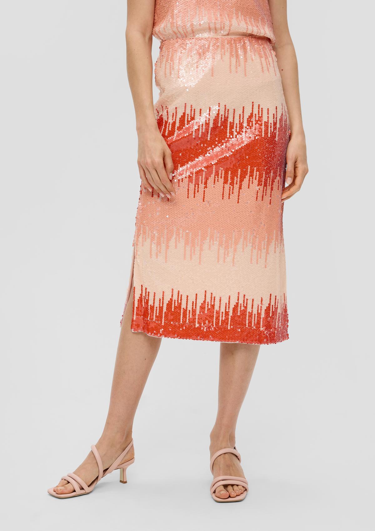 s.Oliver Midi skirt with sequins
