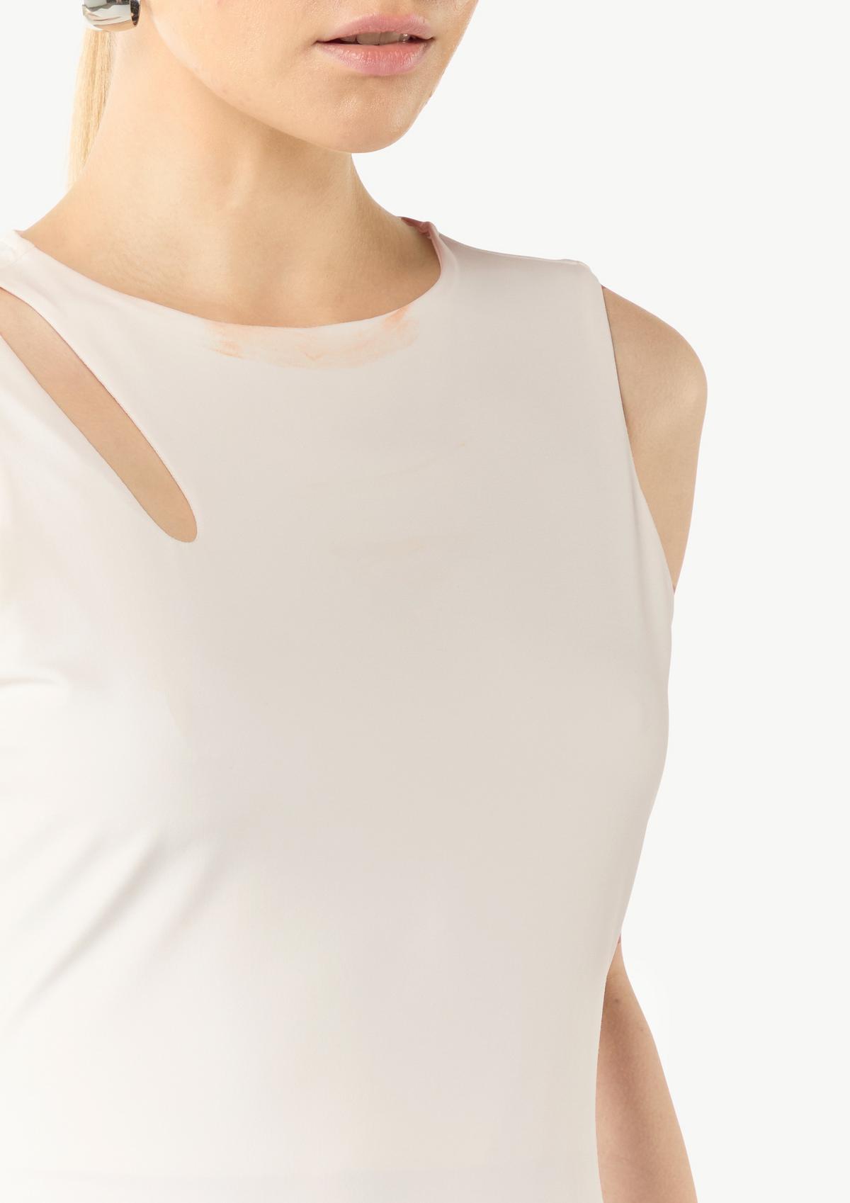 comma Jersey-Top mit Cut-Out an der Schulterpartie