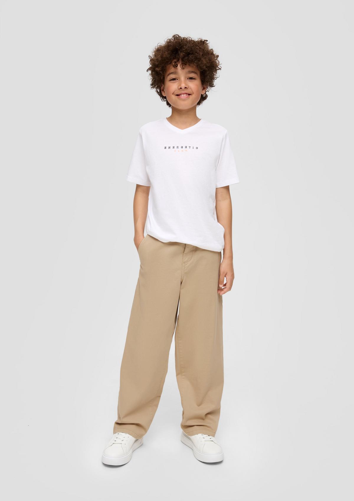 Baggy fit twill trousers