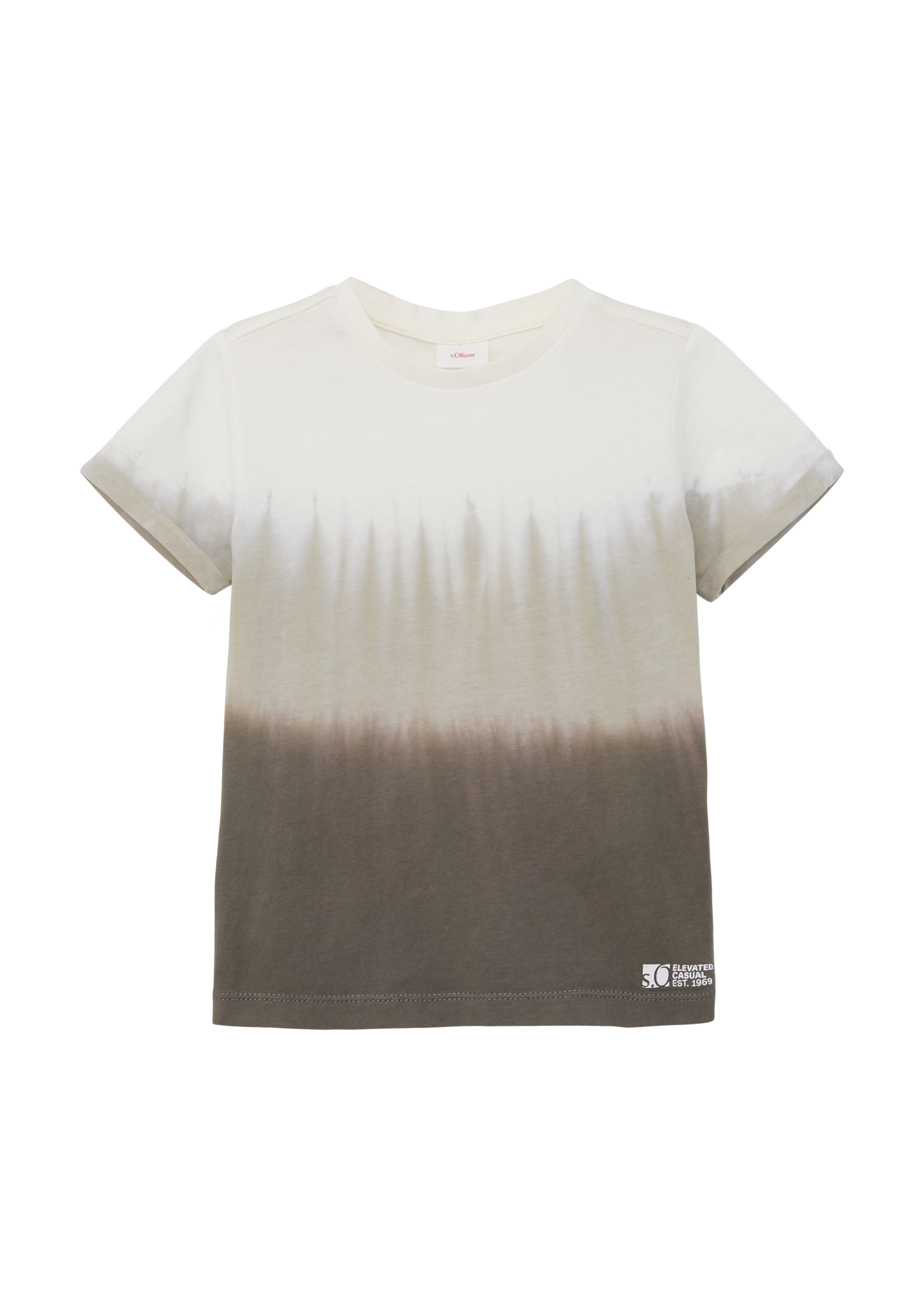 s.Oliver - T-Shirt mit Dip Dye, Kinder, beige|braun|creme