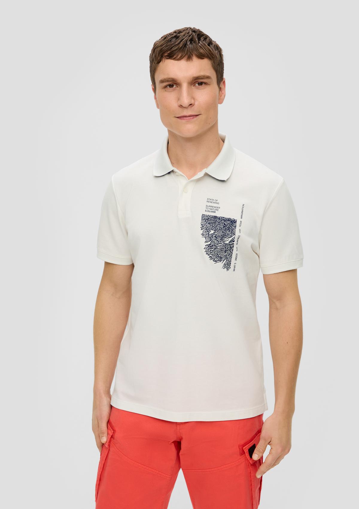s.Oliver Polo shirt with a printed graphic