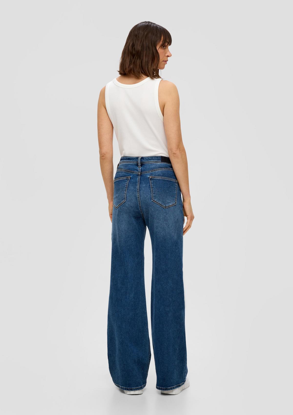 s.Oliver Suri Jeans / regular fit / high rise / wide leg / cotton blend