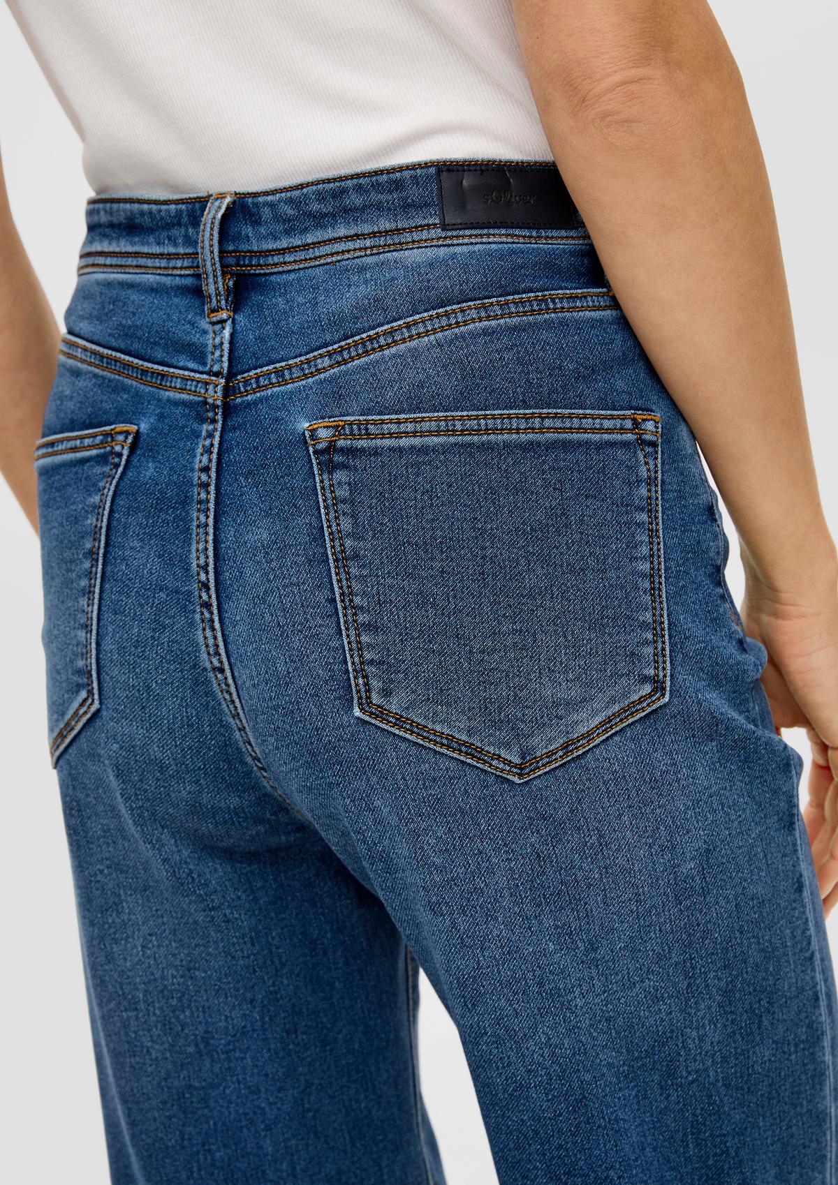 s.Oliver Suri jeans / regular fit / high rise / wide leg / katoenmix