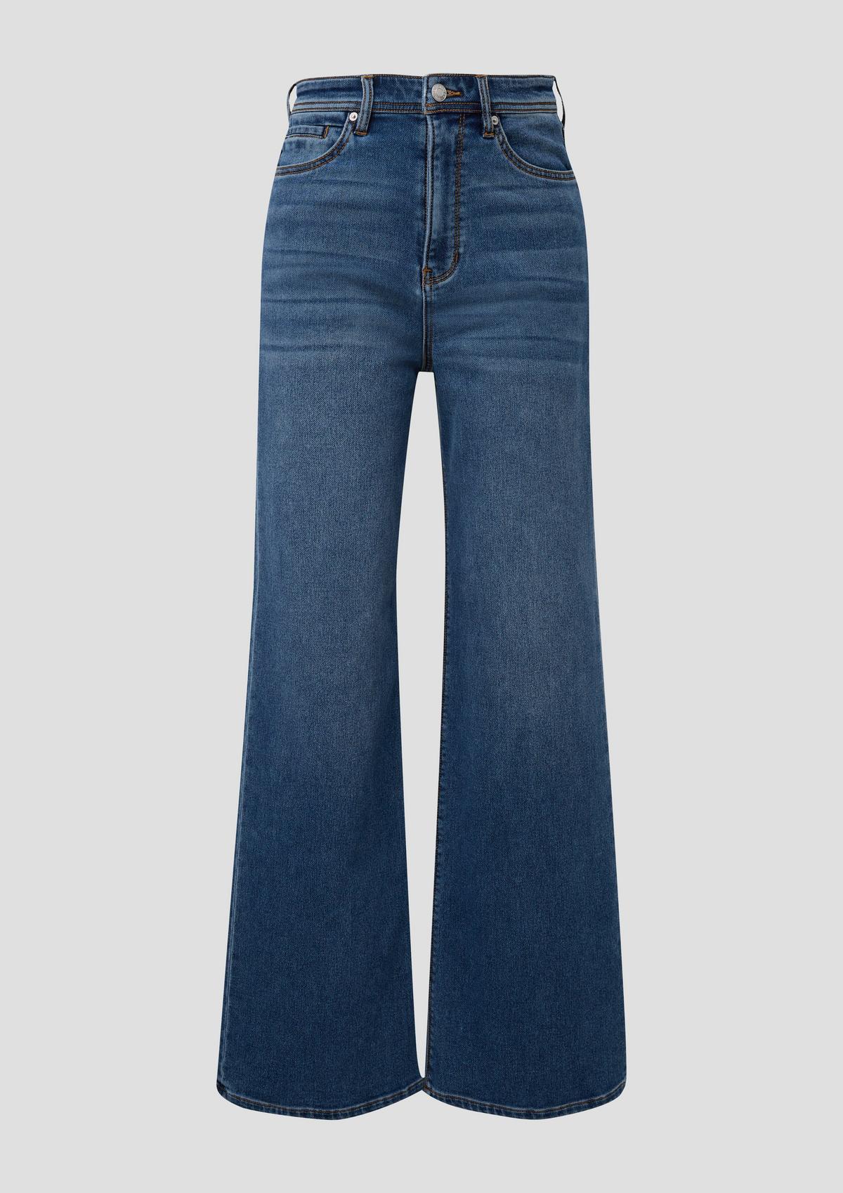 s.Oliver Suri jeans / regular fit / high rise / wide leg / katoenmix