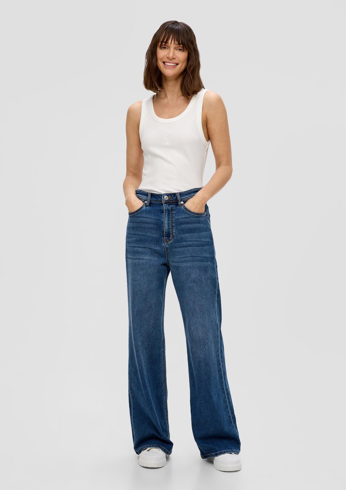 Jeans hlače Suri / kroj Regular Fit / High Rise / široke hlačnice / mešanica bombaža