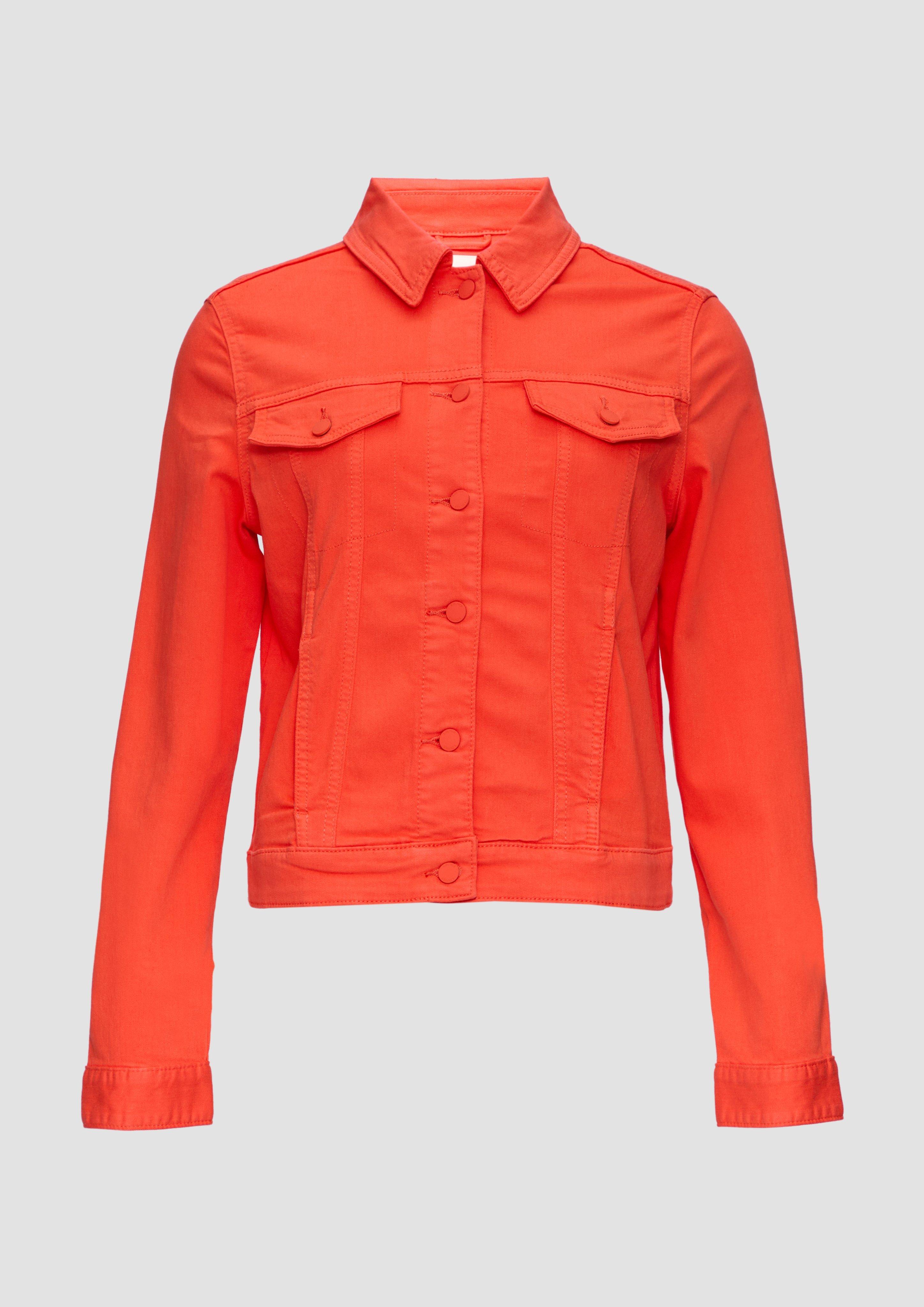 s.Oliver - Jeansjacke aus Viskosemix, Damen, Orange