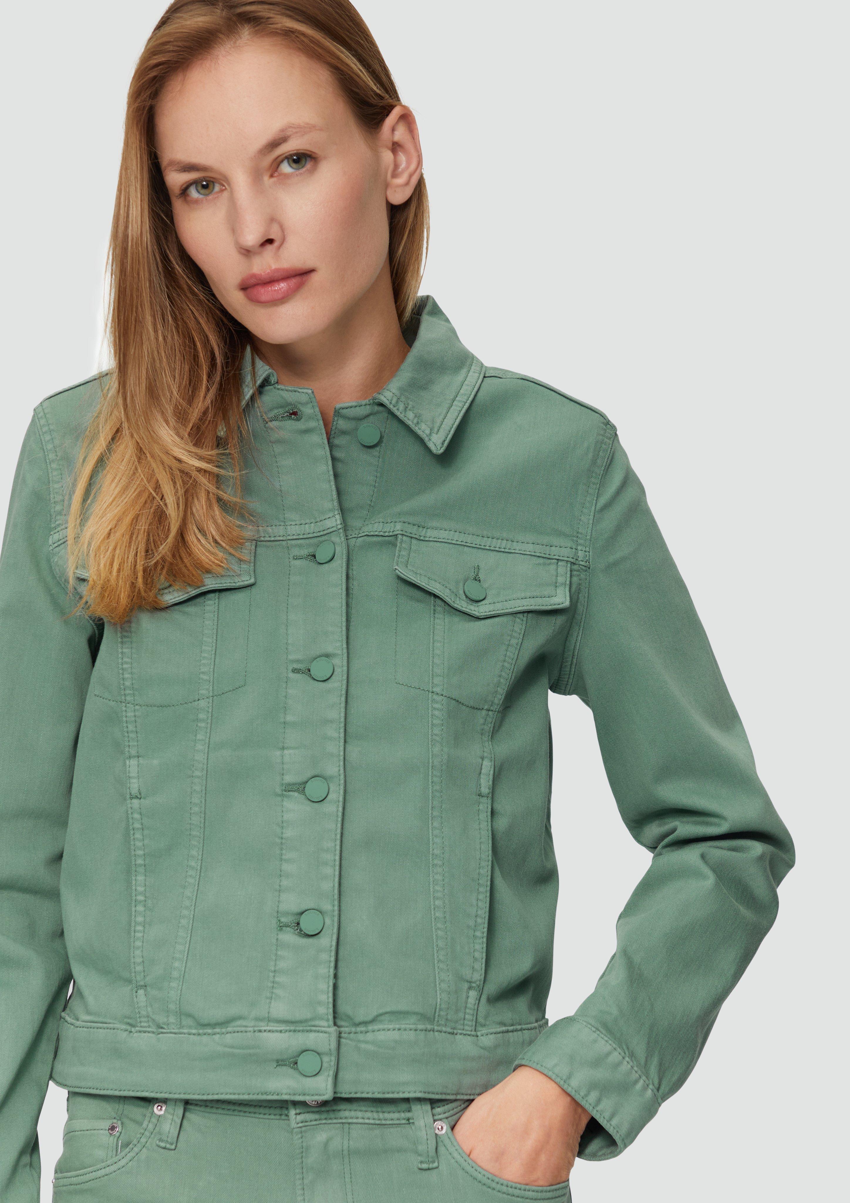 Denim jacket made of a viscose blend - coral | s.Oliver