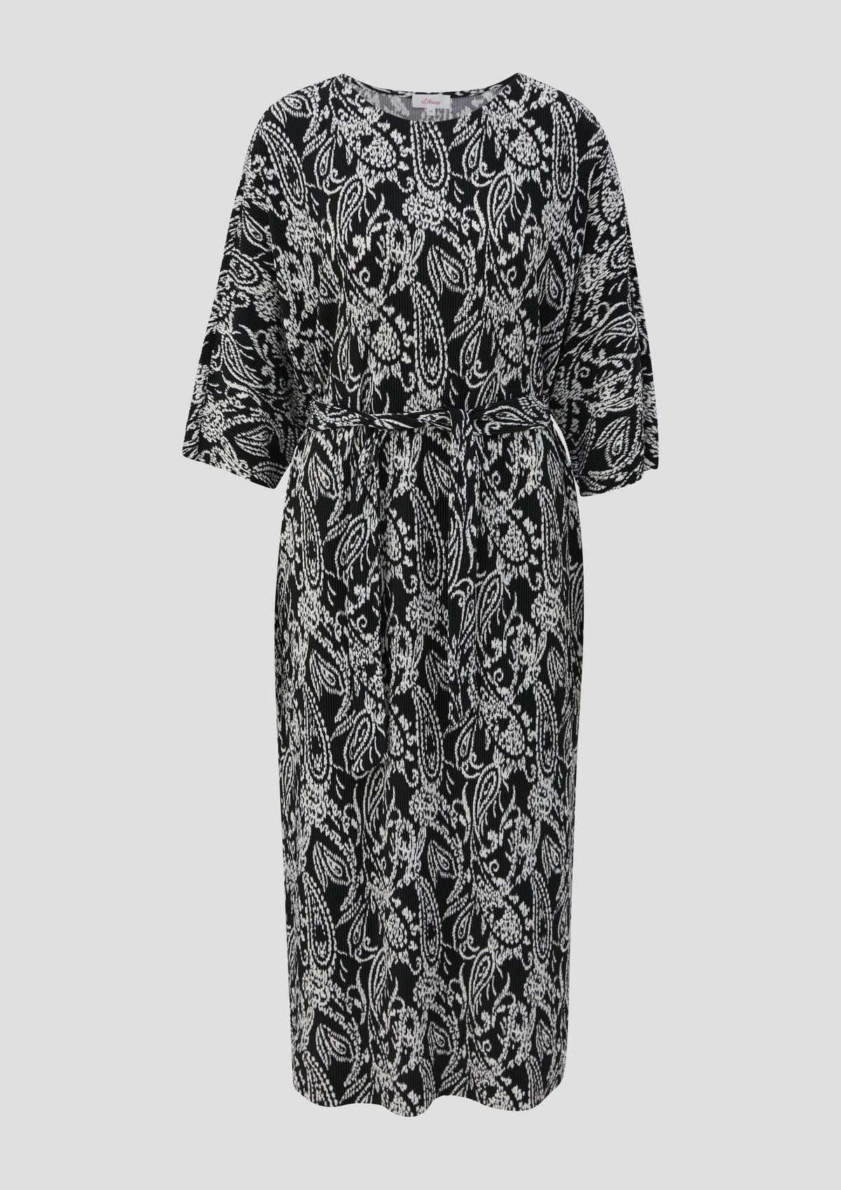s.Oliver Midi-Kleid mit Plisseefalten