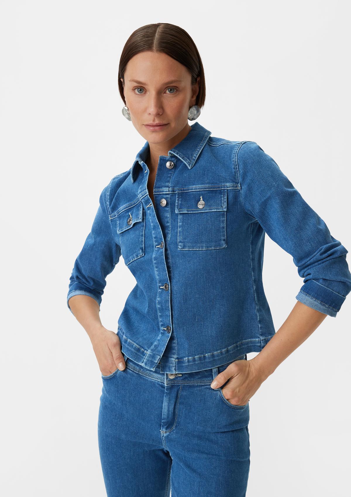 Jeansjacke aus Baumwollmix