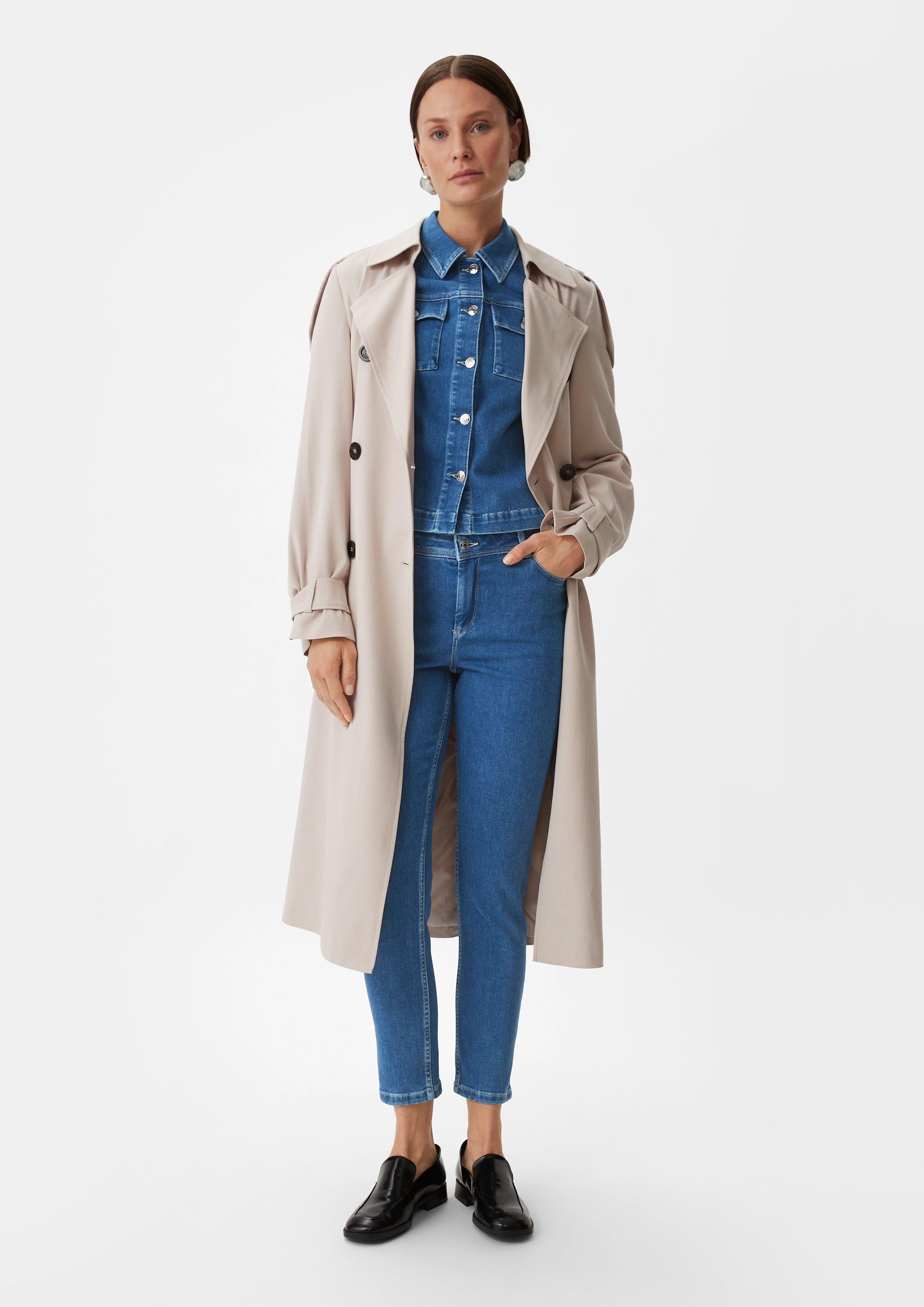 Cotton blend denim jacket - blue | Comma Cotton blend denim jacket - blue | Comma