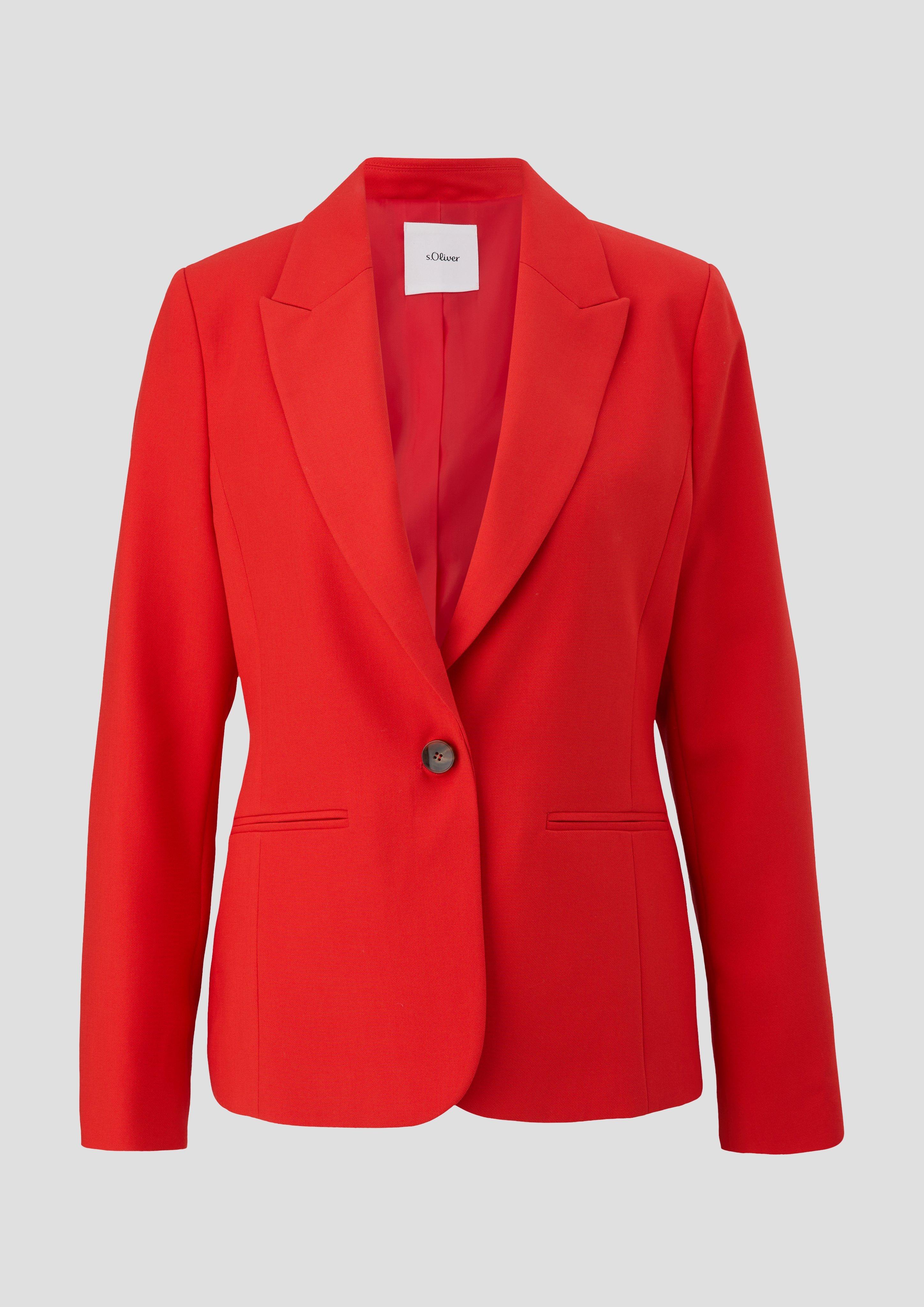 s.Oliver - Blazer aus Viskosemix, Damen, rot