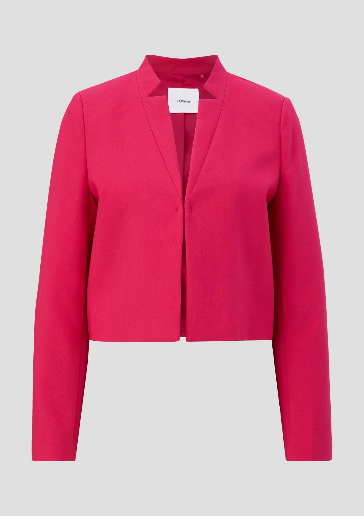 s.Oliver Cropped blazer with a hook fastener