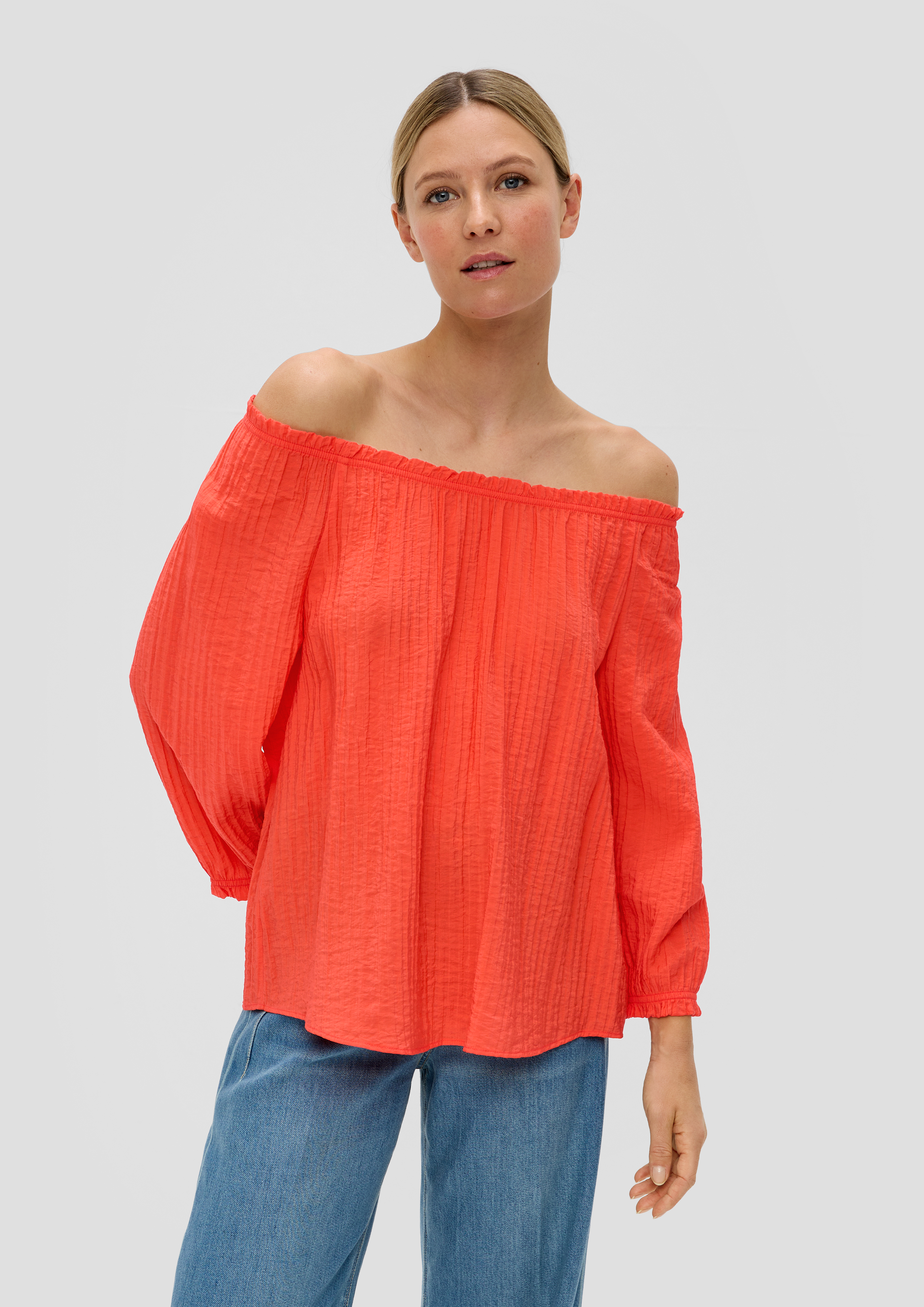 S.Oliver Off-Shoulder-Bluse aus Viskosemix