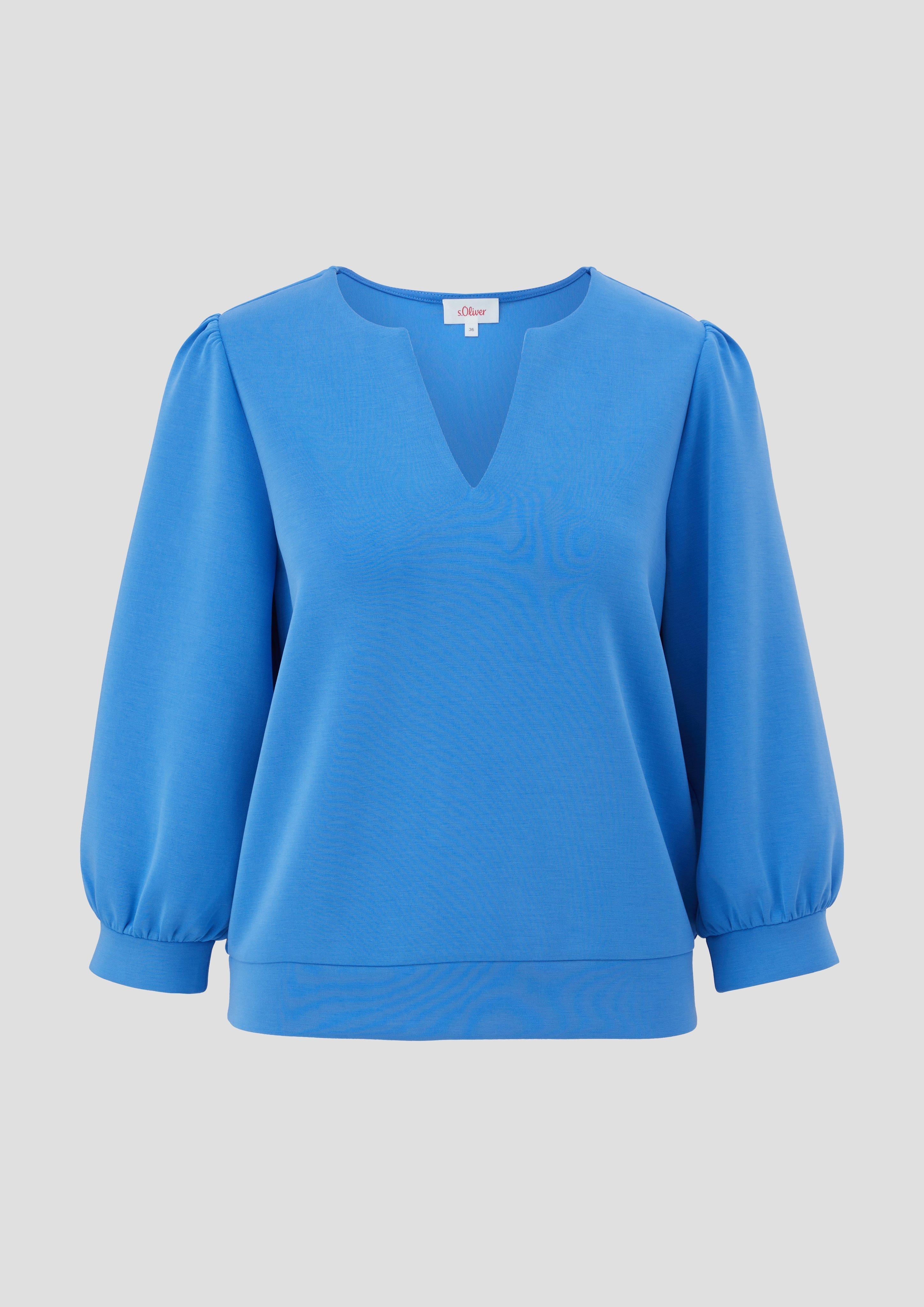 s.Oliver - Sweatshirt aus Scuba, Damen, blau