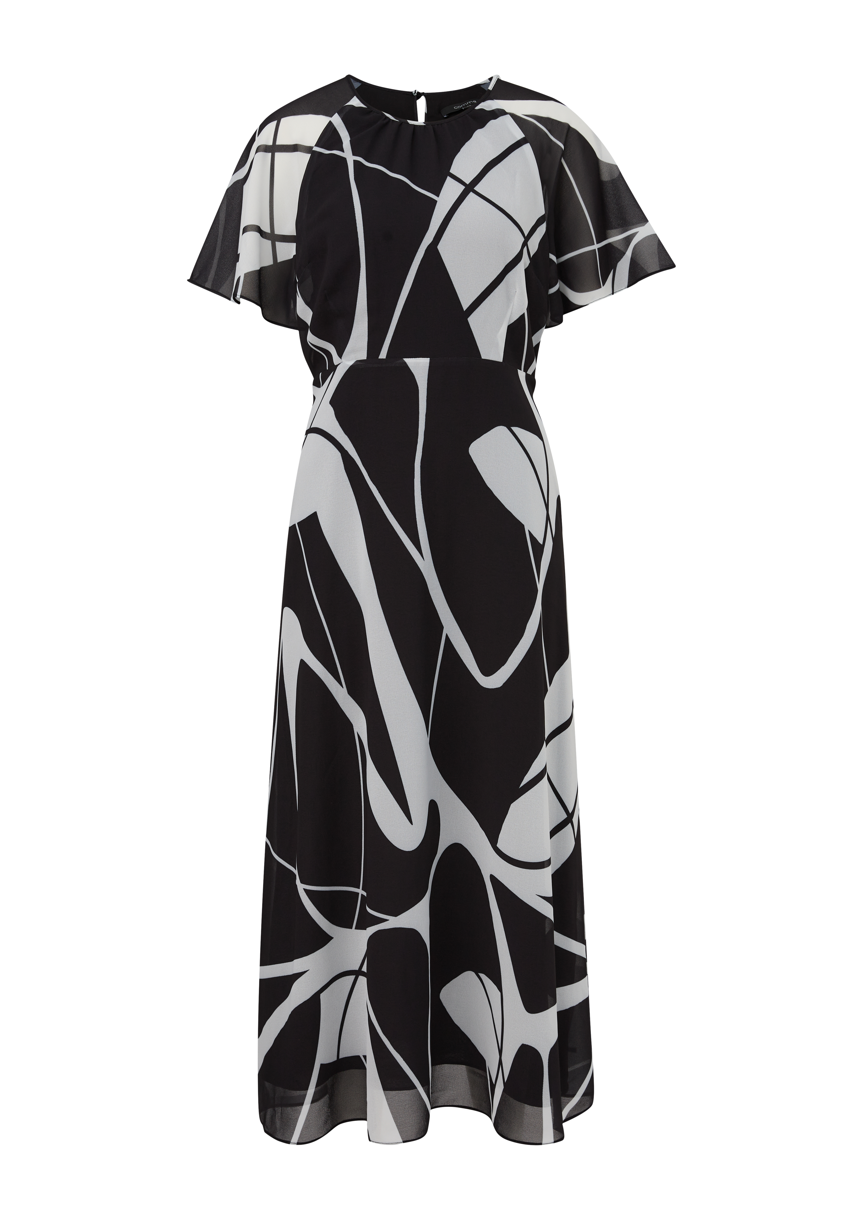 Chiffon maxi dress - Black | SCAYLE