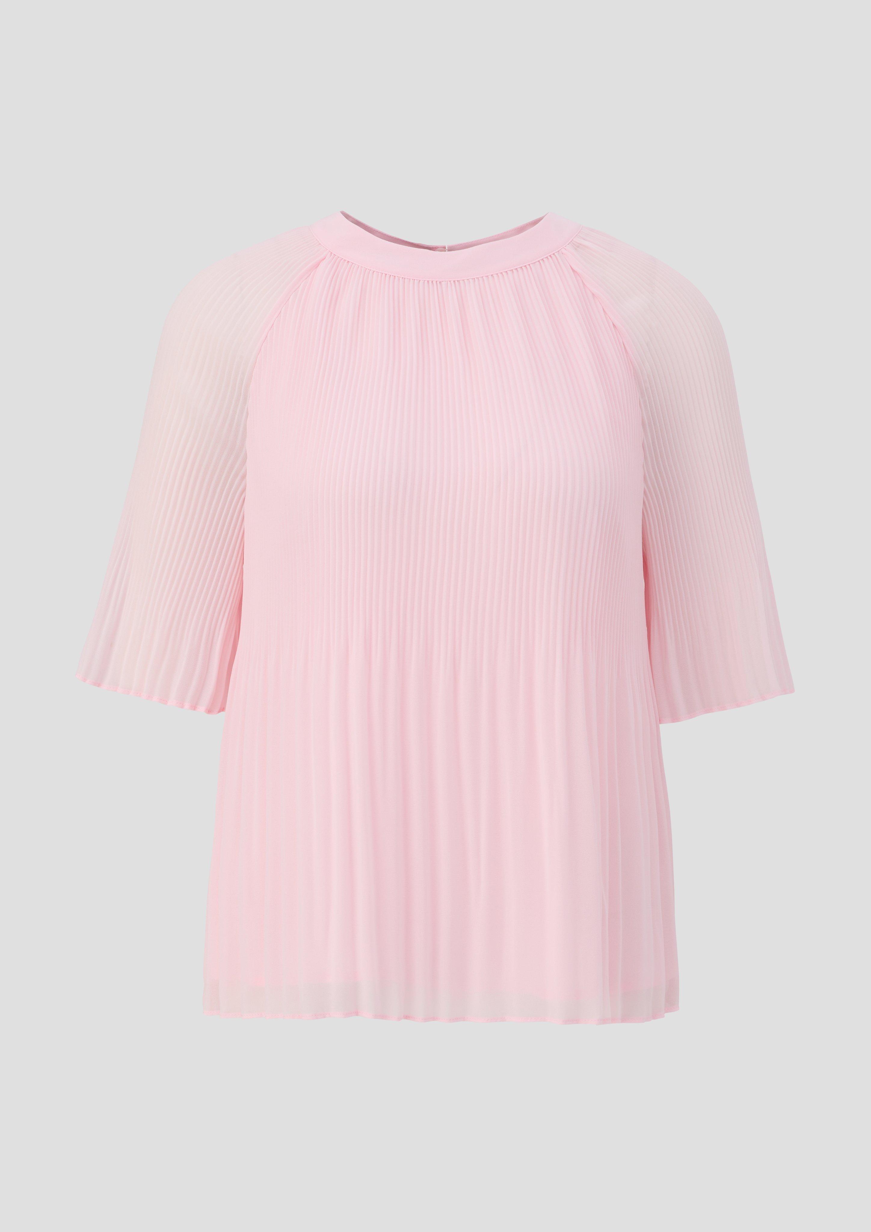 s.Oliver - Chiffonbluse mit Raffung, Damen, Rosa