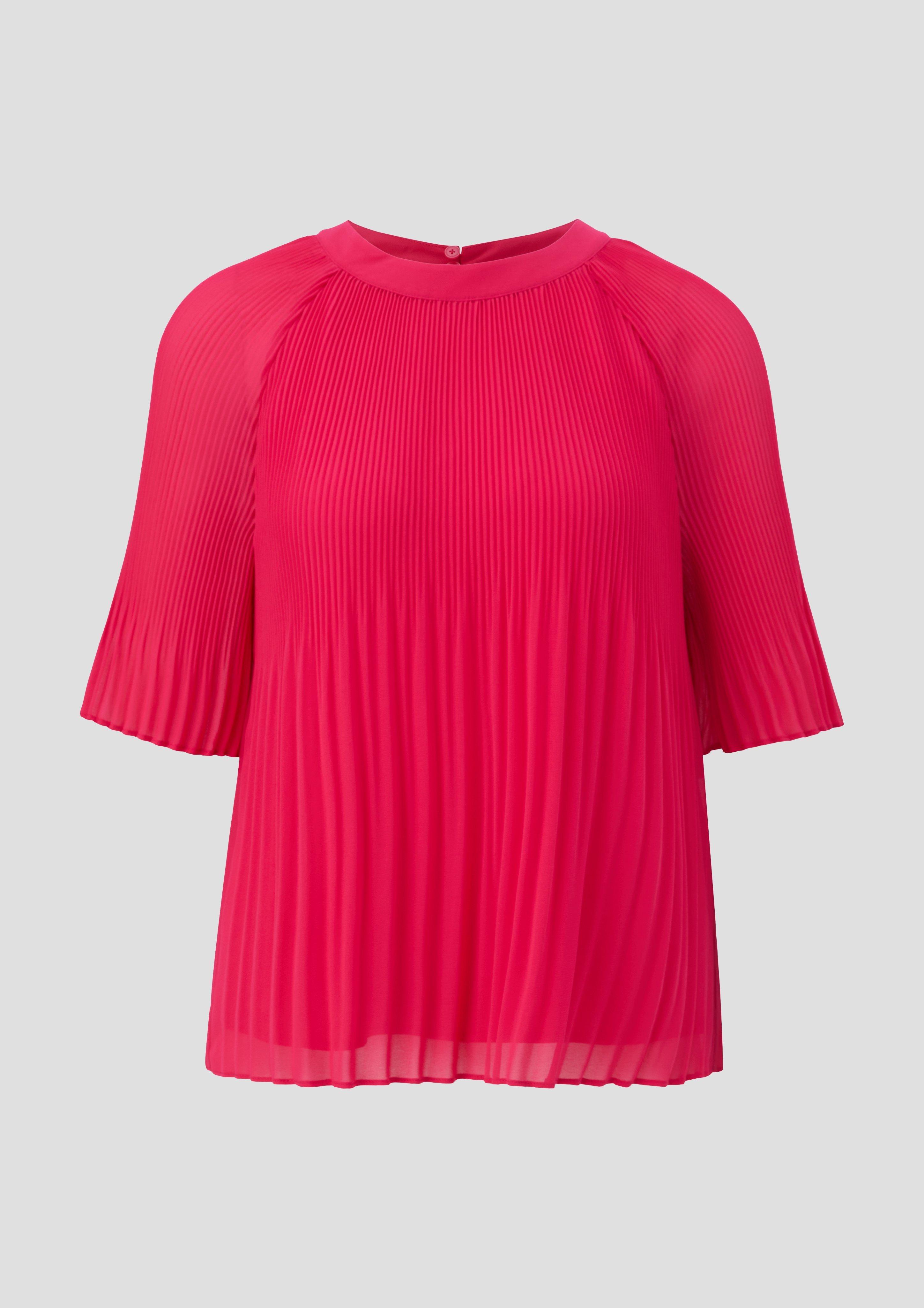 s.Oliver - Chiffonbluse mit Raffung, Damen, Rosa