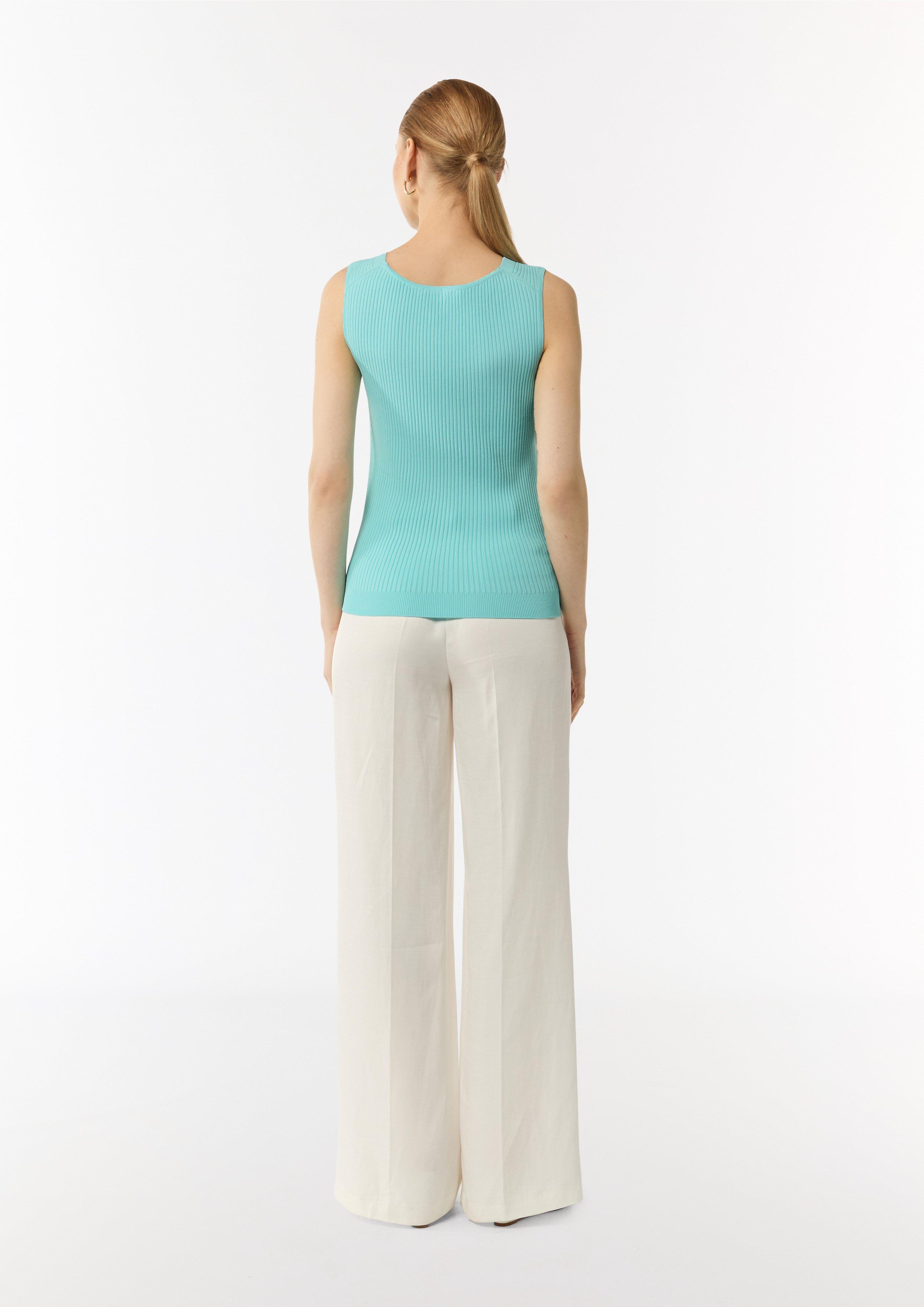 Y's 22SS Pe/C ASYMME KNIT TANK TOP 白2