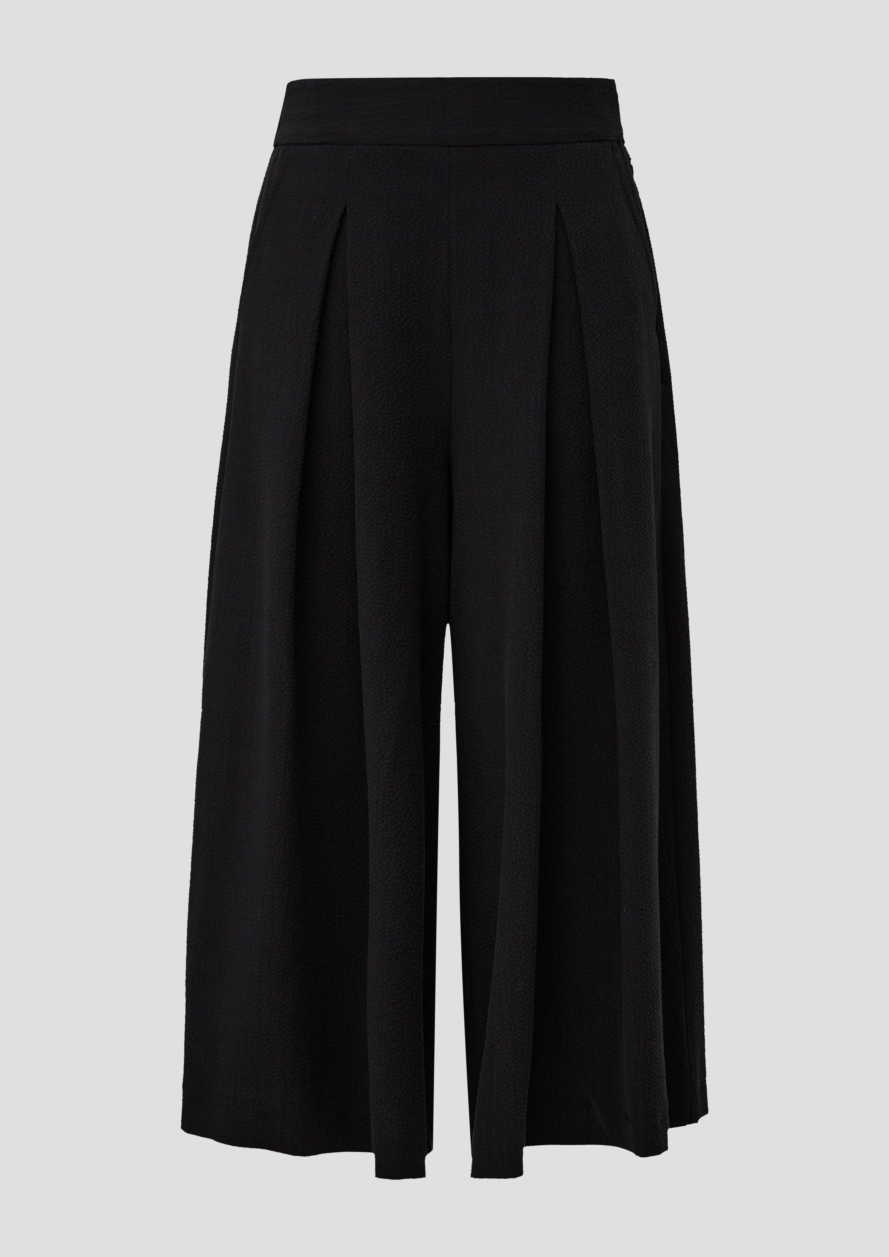 s.Oliver - Regular: Culottes aus Lyocellmix, Damen, schwarz