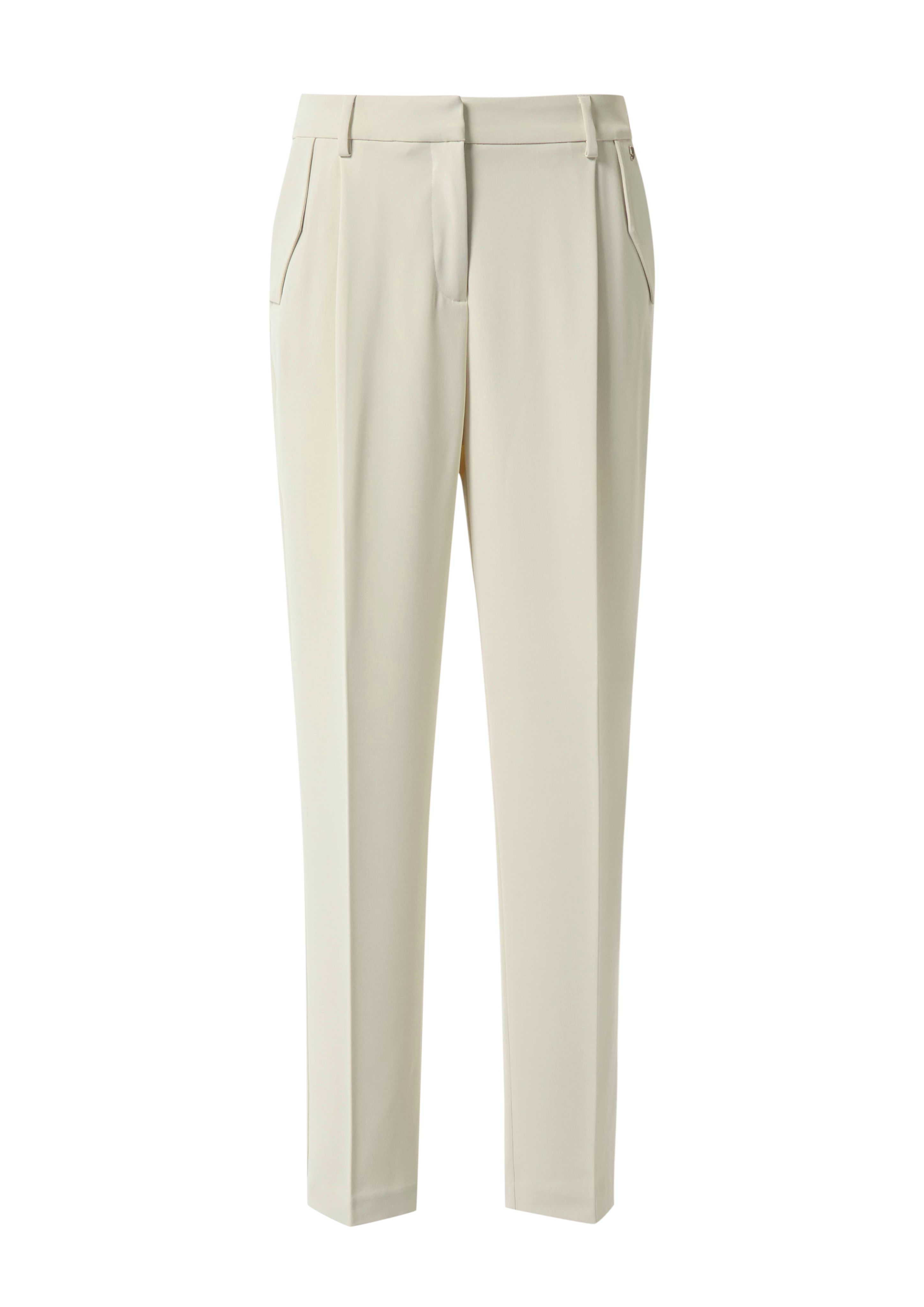 Pleated trousers with elastic waistband - Beige | SCAYLE