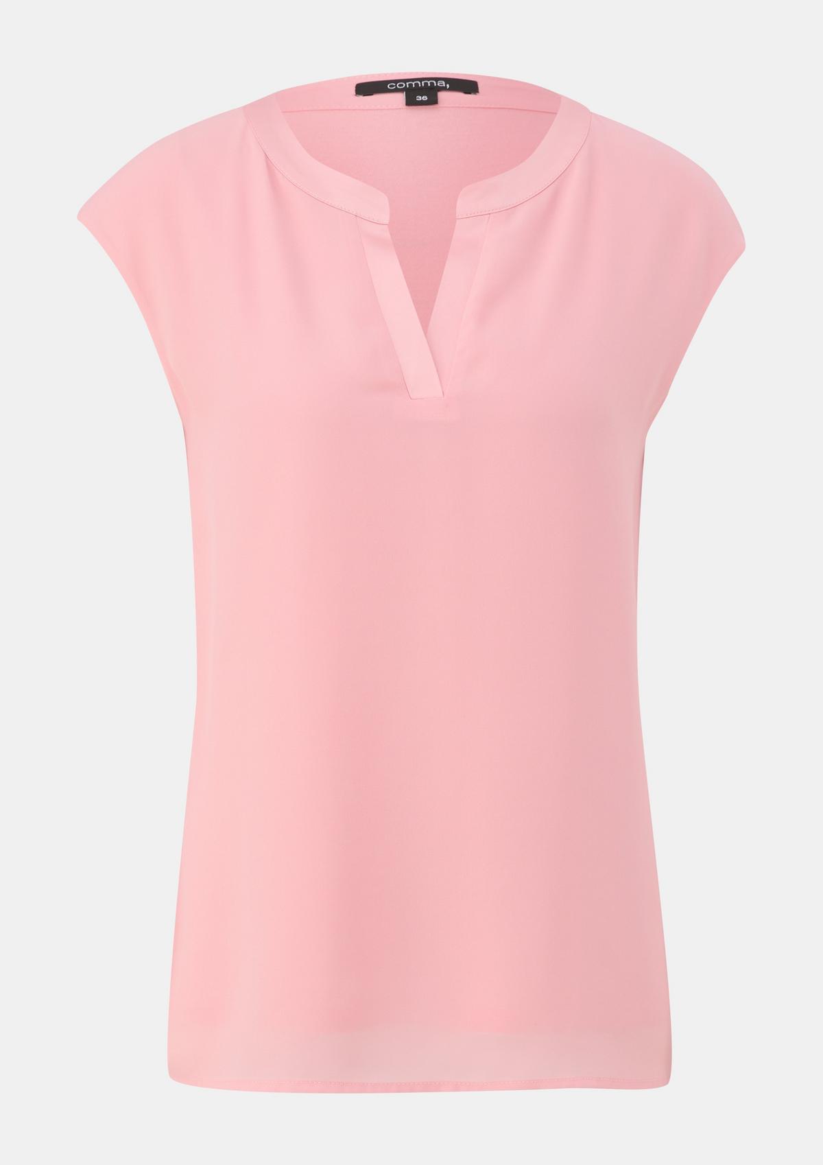 comma Crêpe blouse with a satin detail