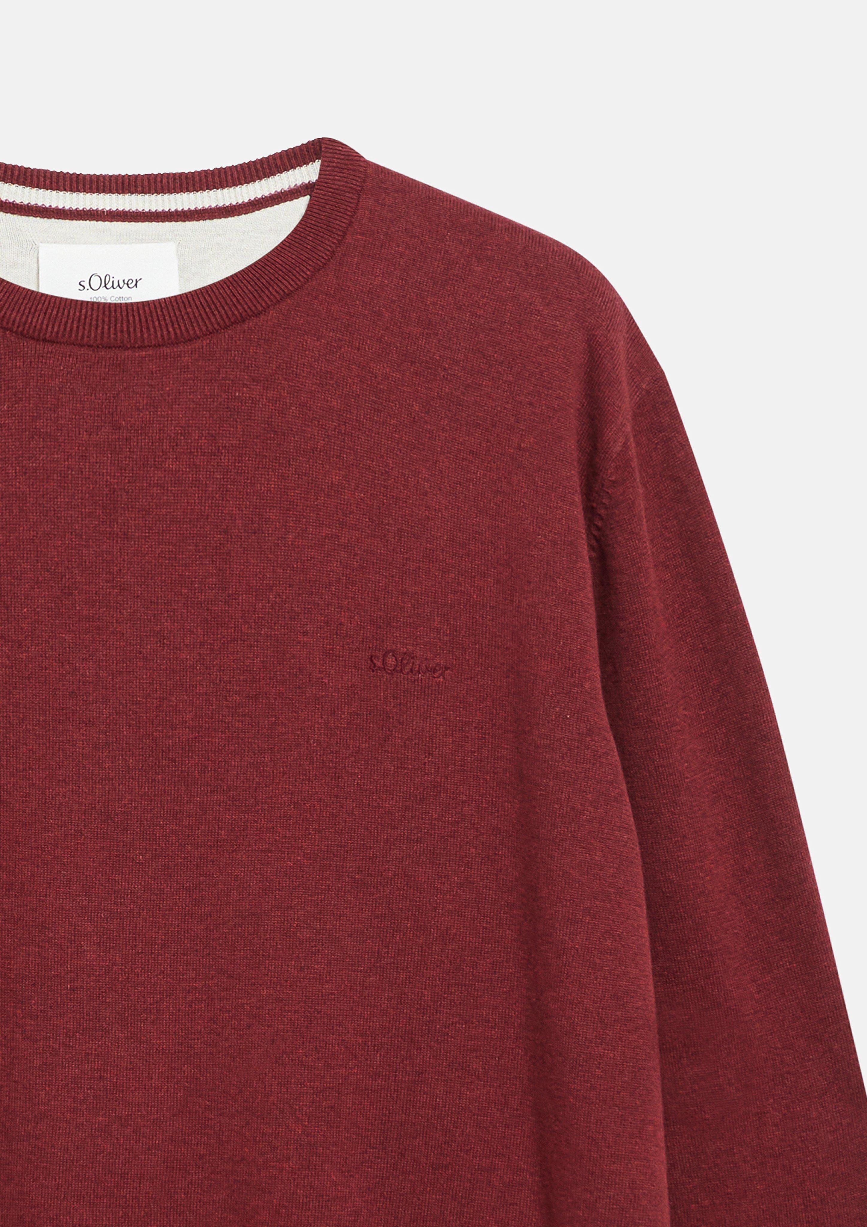 Hommes Pull en maille en rouge de s.Oliver Men Big Sizes