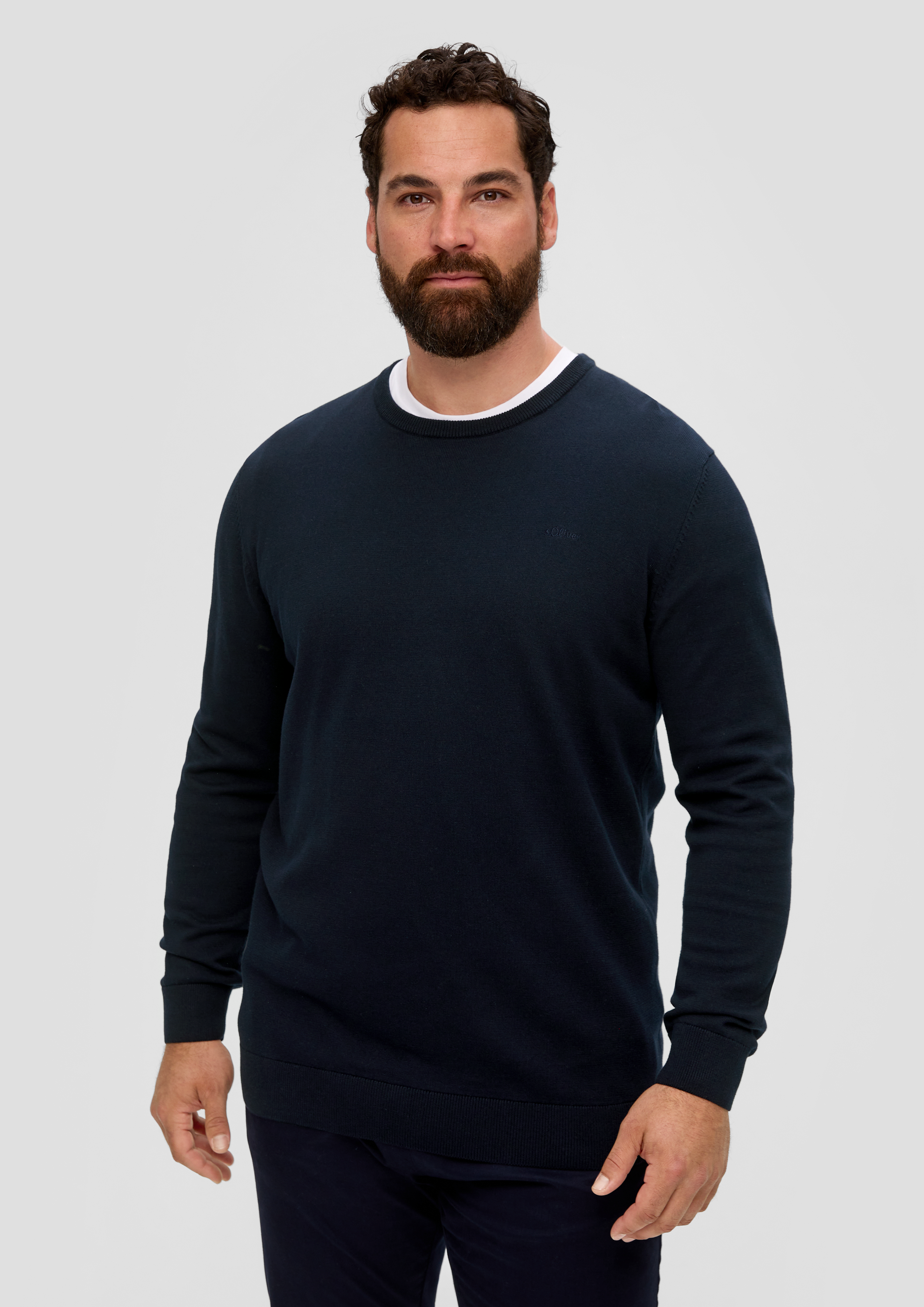 S.Oliver Strickpullover mit Logo-Stickerei