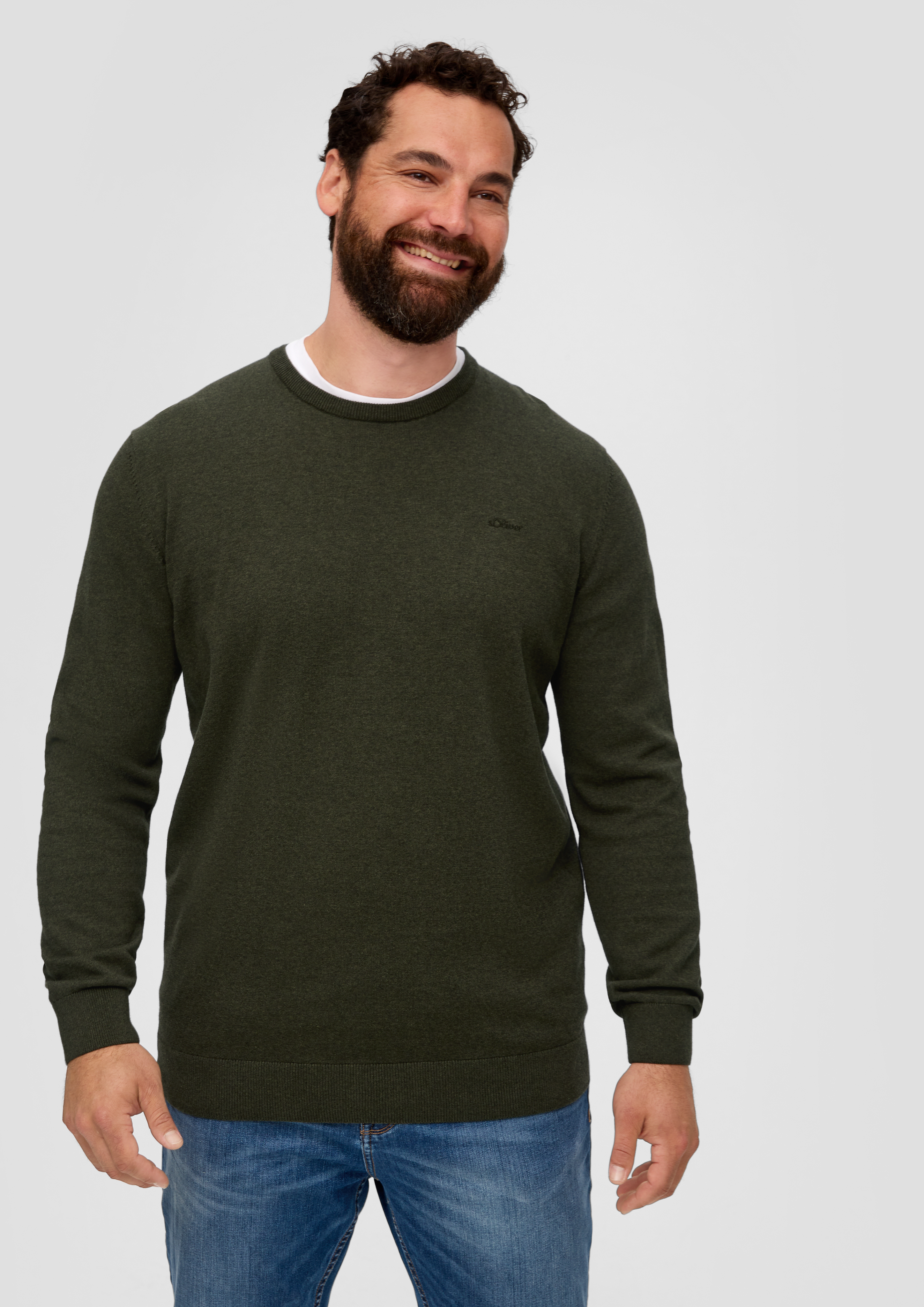 S.Oliver Strickpullover mit Logo-Stickerei