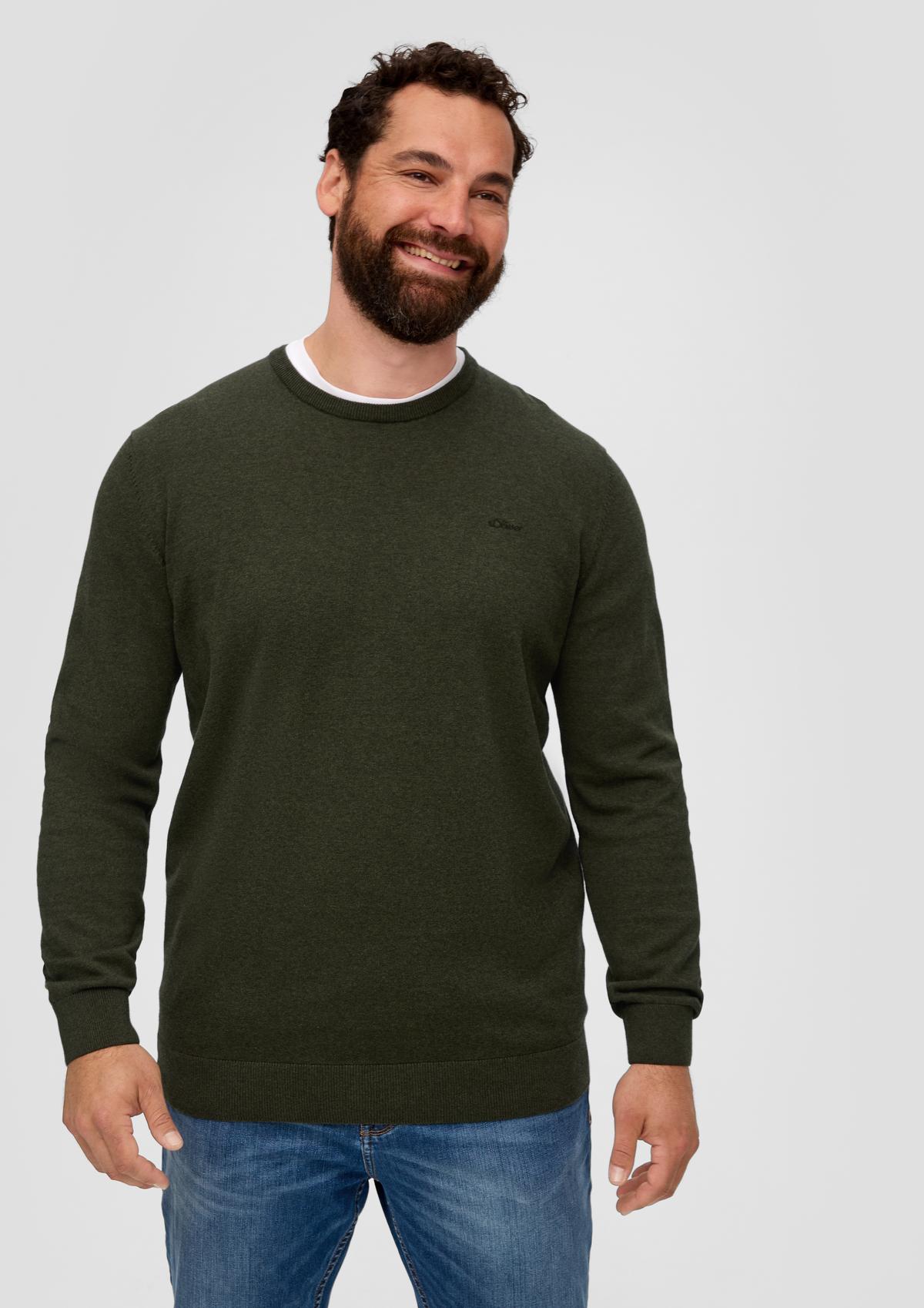 s.Oliver Pleten pulover z izvezenim logotipom