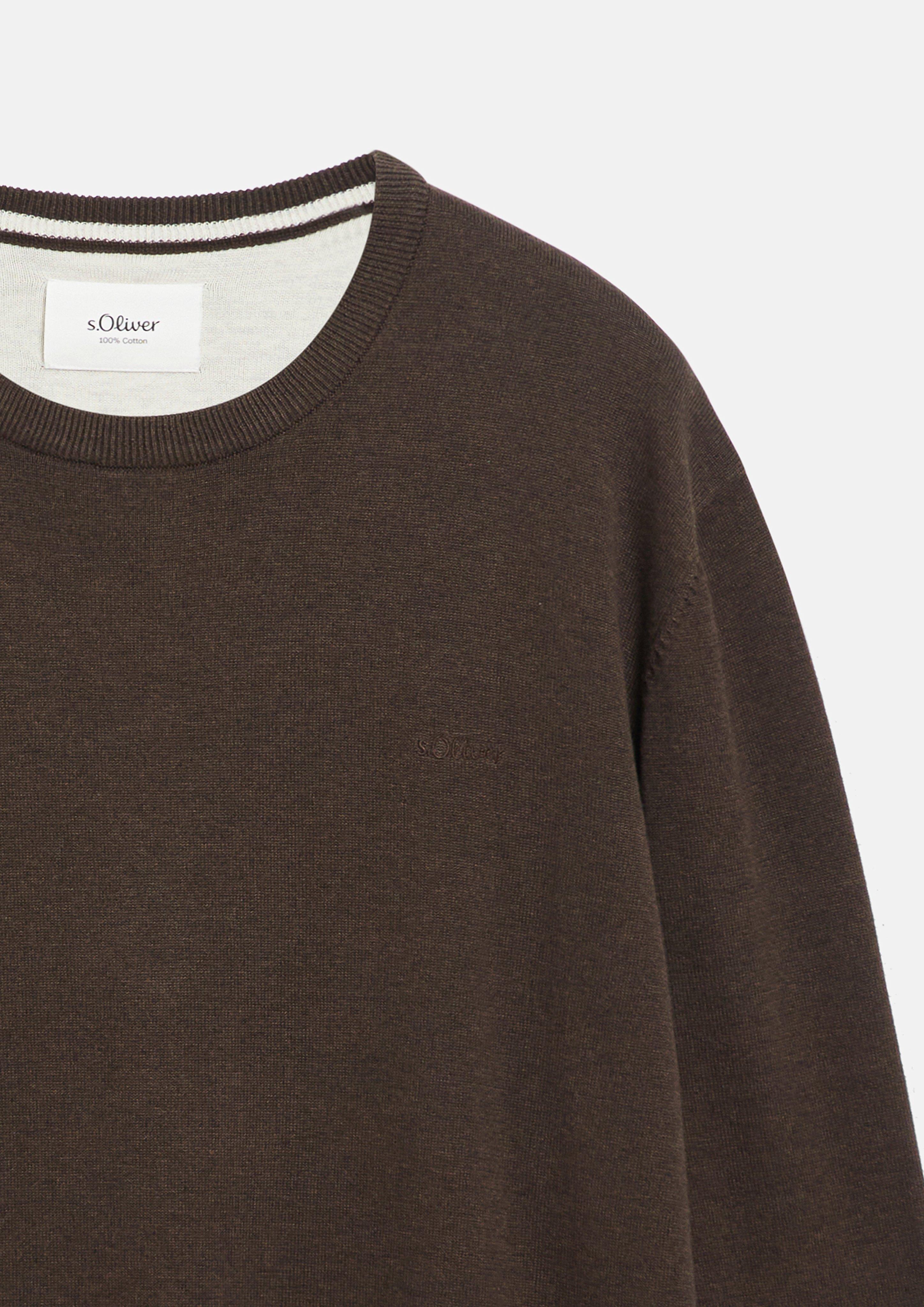 Hommes Pull en maille en brun de s.Oliver Men Big Sizes