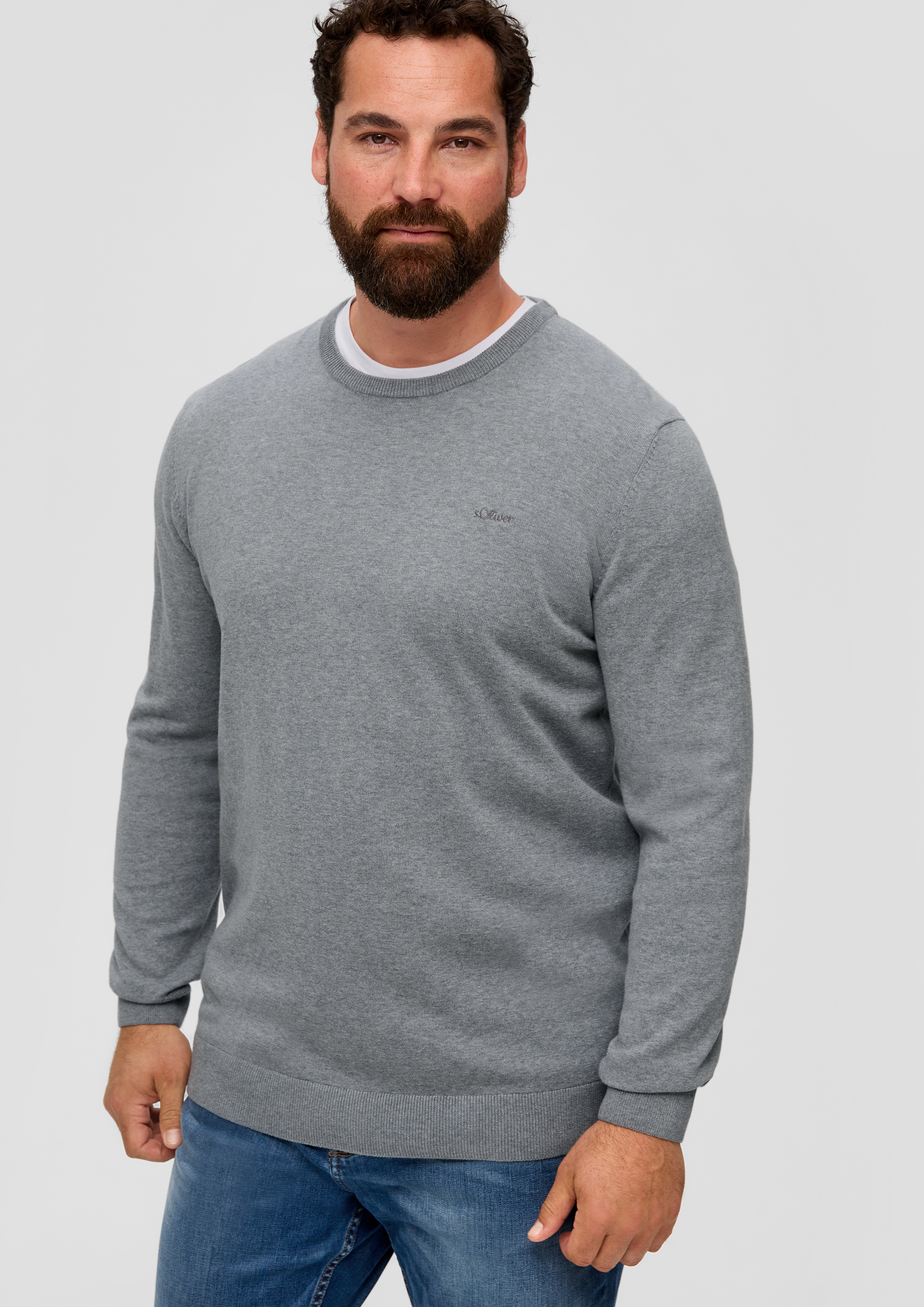 S.Oliver Strickpullover mit Logo-Stickerei