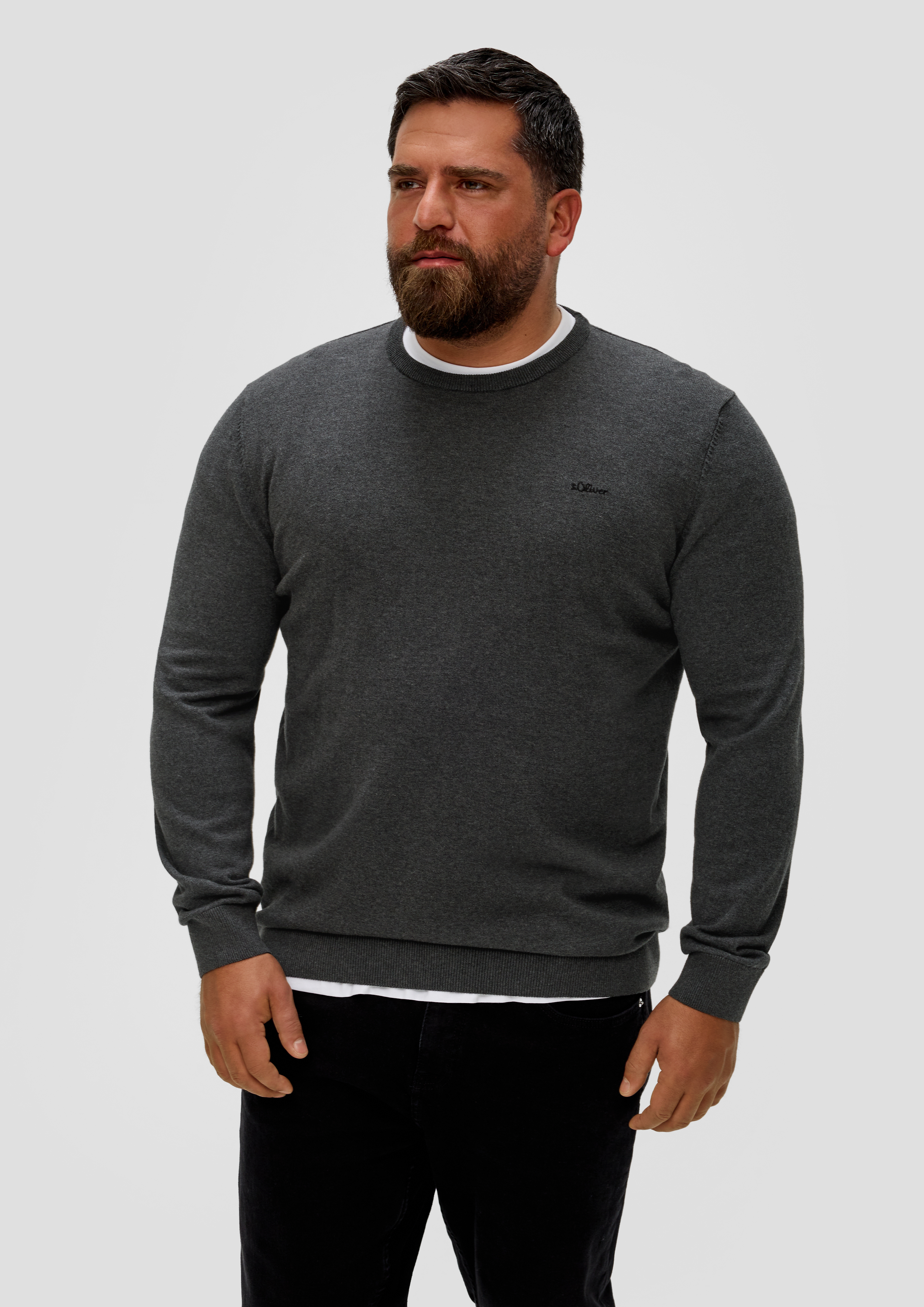 S.Oliver Strickpullover mit Logo-Stickerei