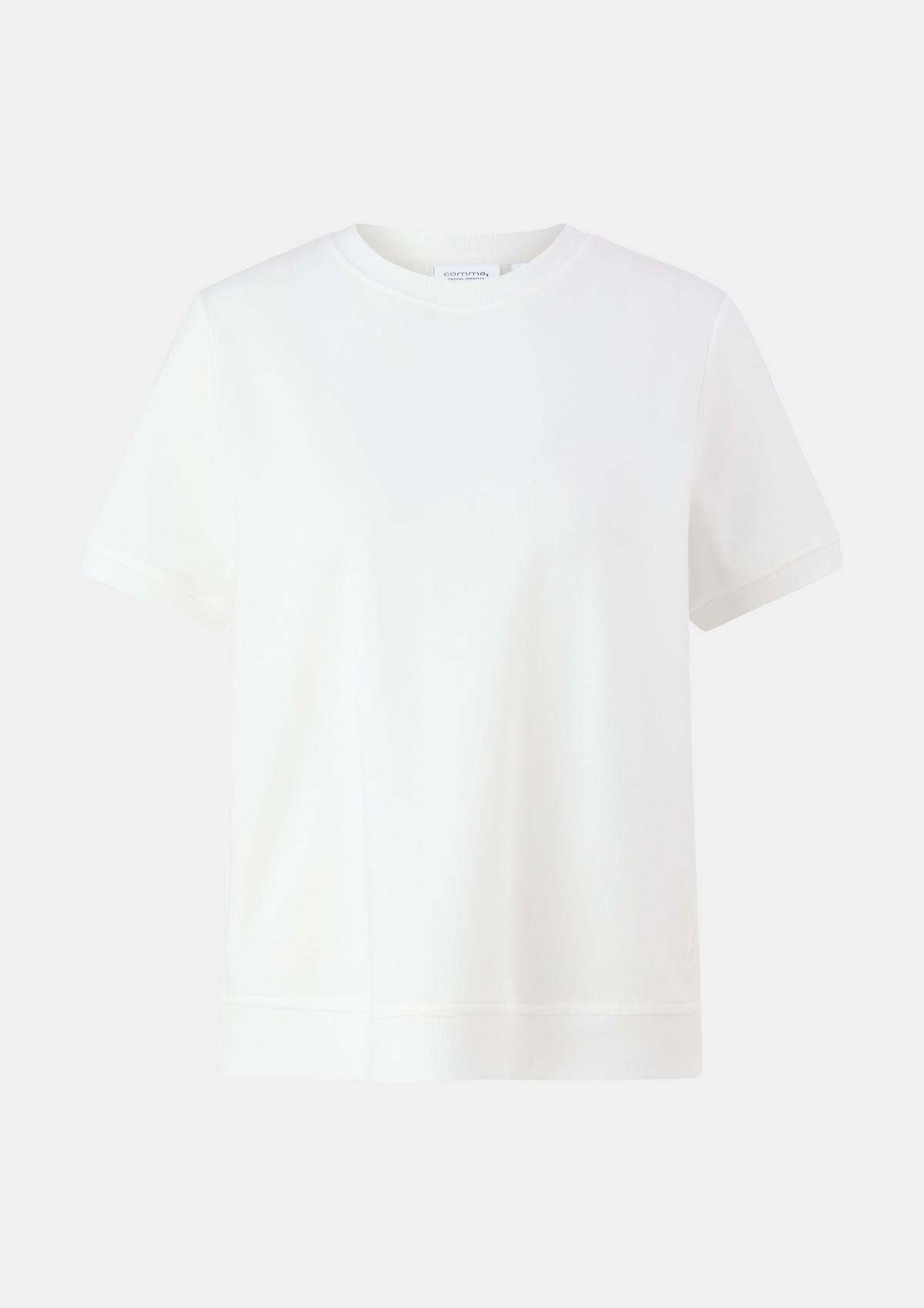 comma T-shirt en modal mélangé