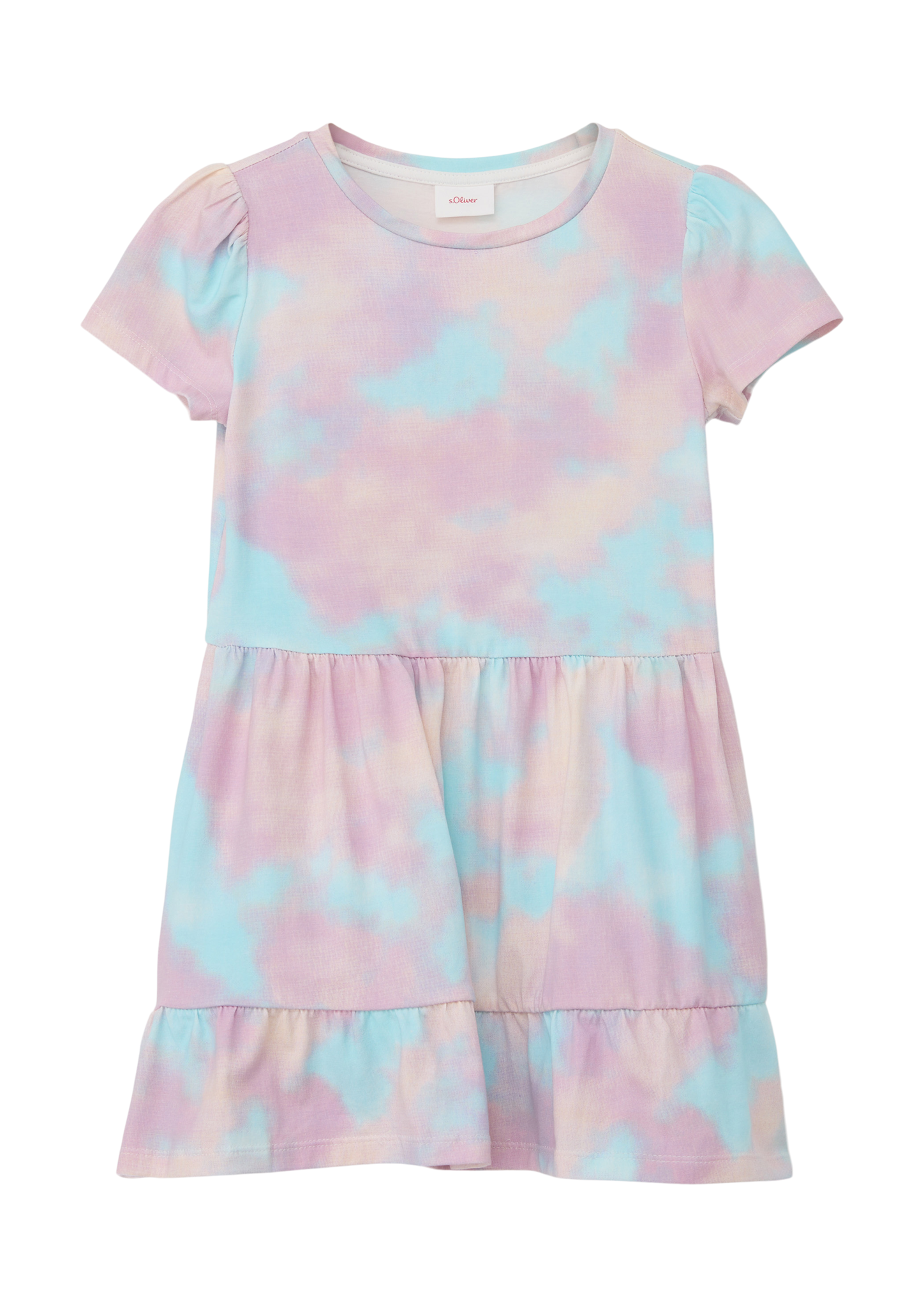 s.Oliver - Kleid mit All-over-Print, Kinder, creme|weiß