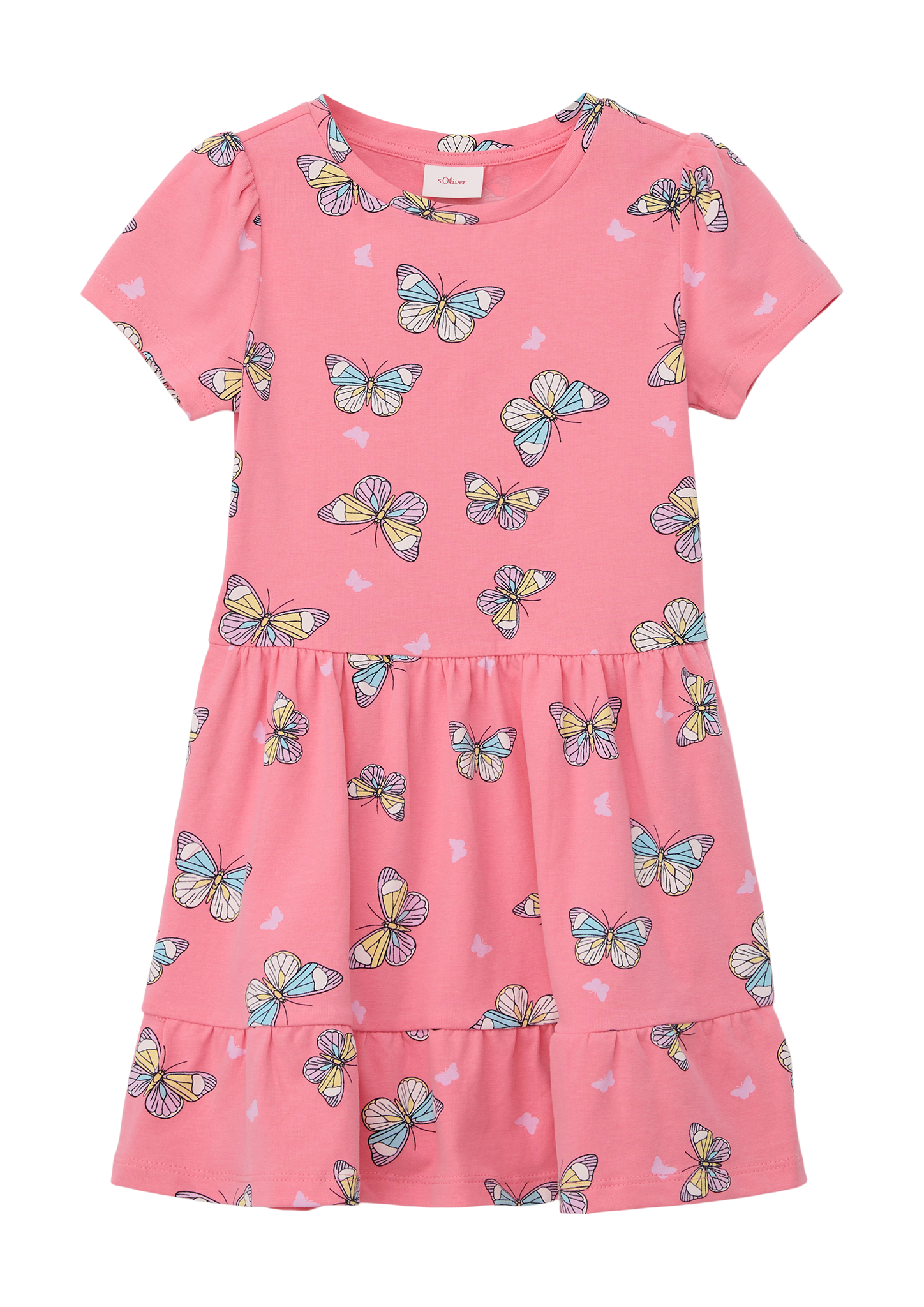 s.Oliver - Kleid mit All-over-Print, Kinder, Rosa