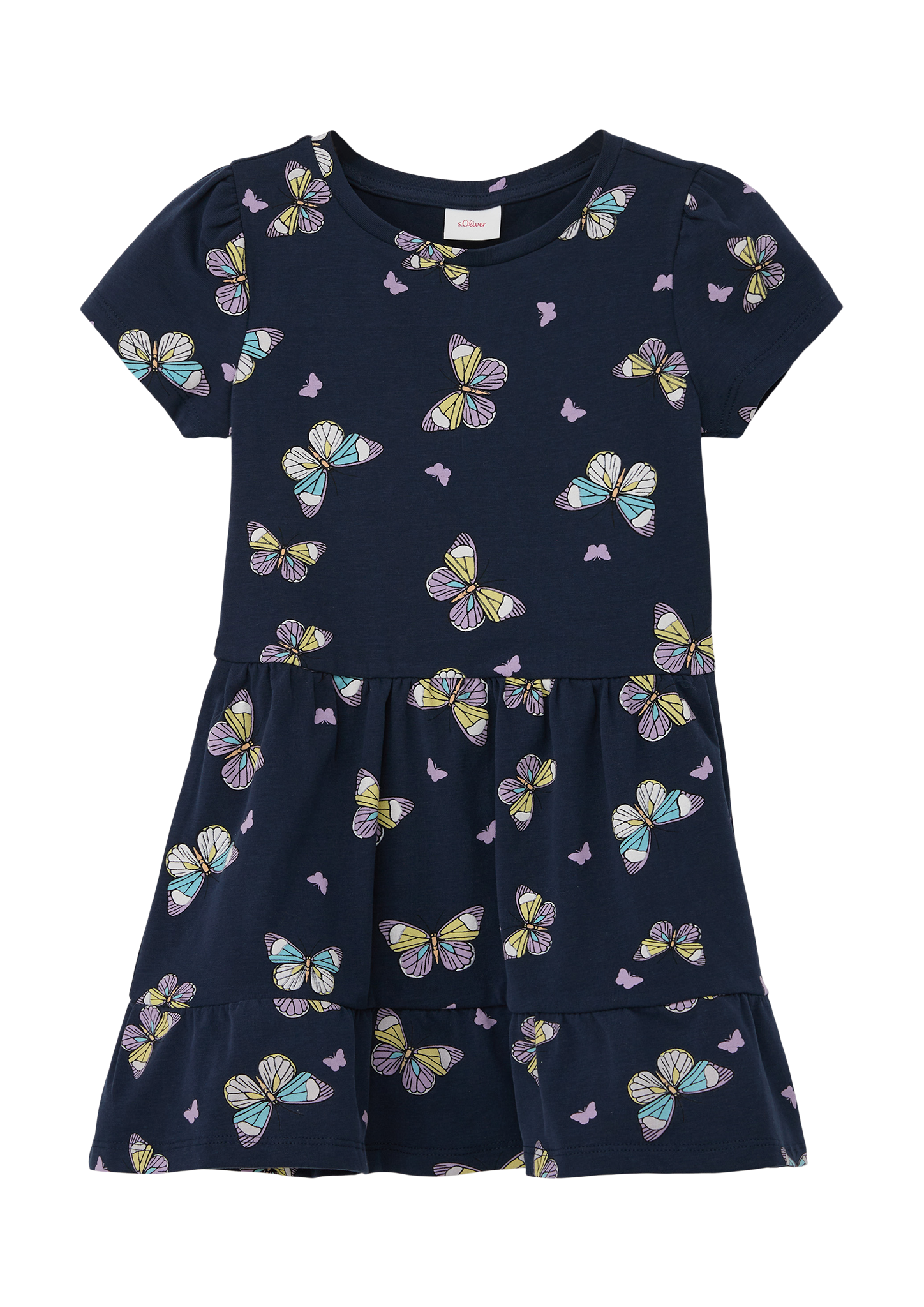 s.Oliver - Kleid mit All-over-Print, Kinder, blau