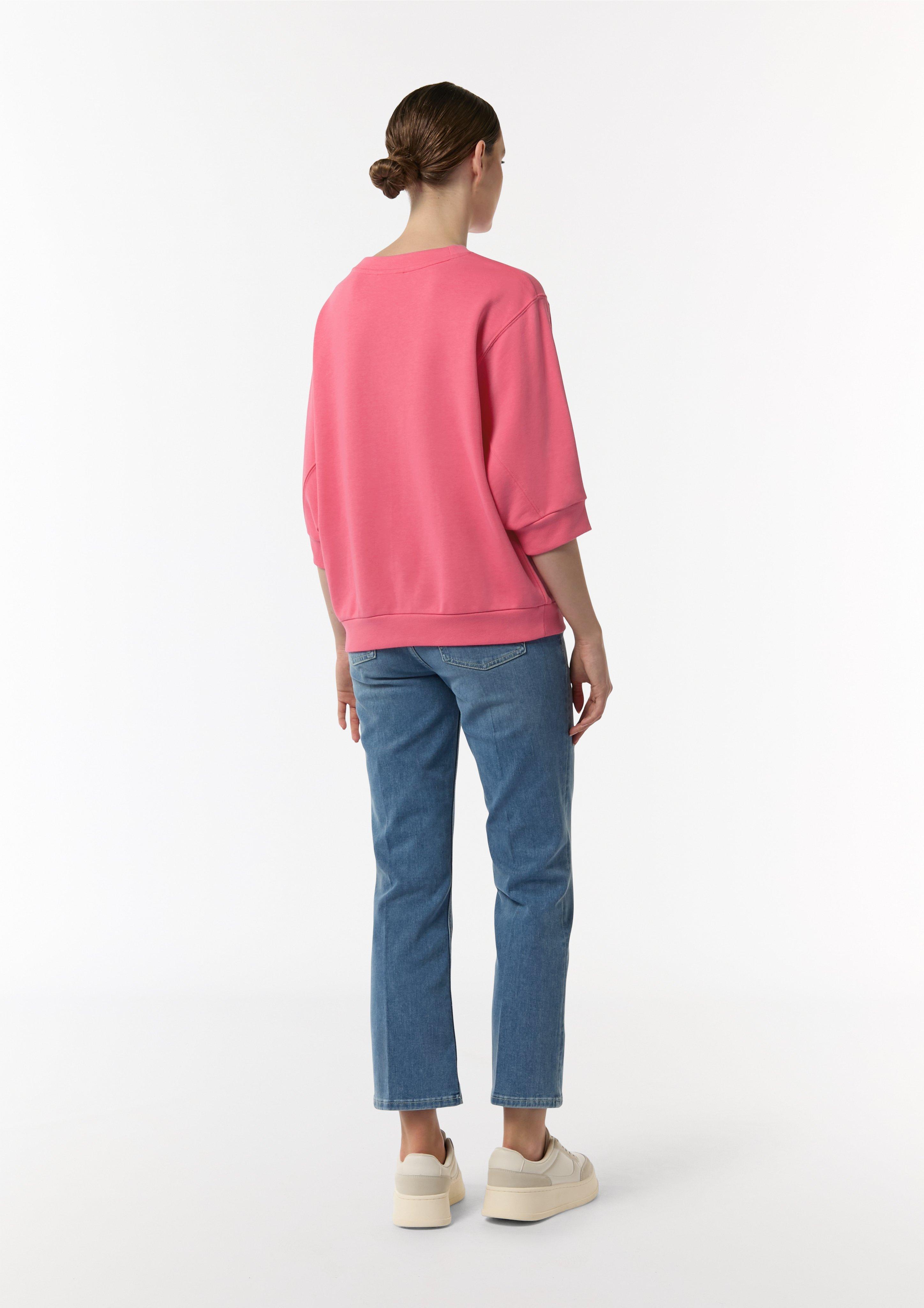 Sweatshirt with 3/4-length sleeves - pink | Comma