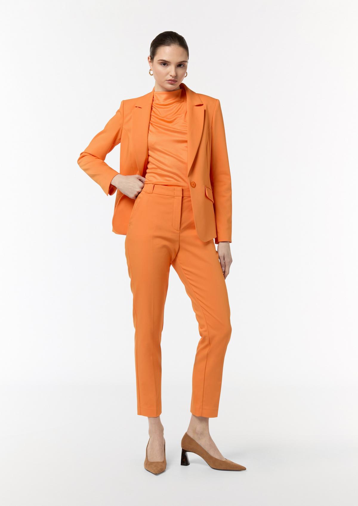 Cotton blend blazer - orange | Comma