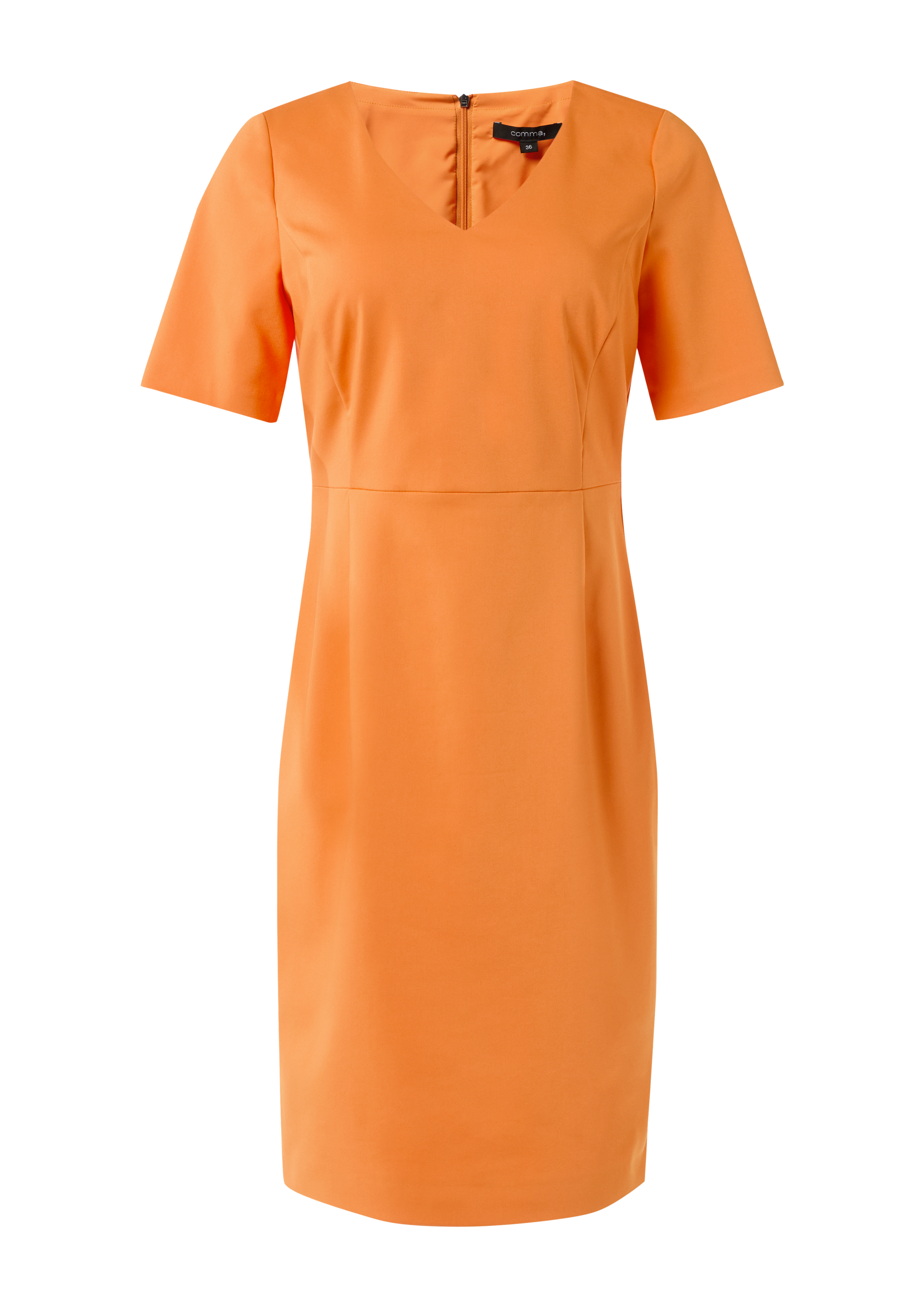 Sheath dress in a cotton blend - Orange | SCAYLE