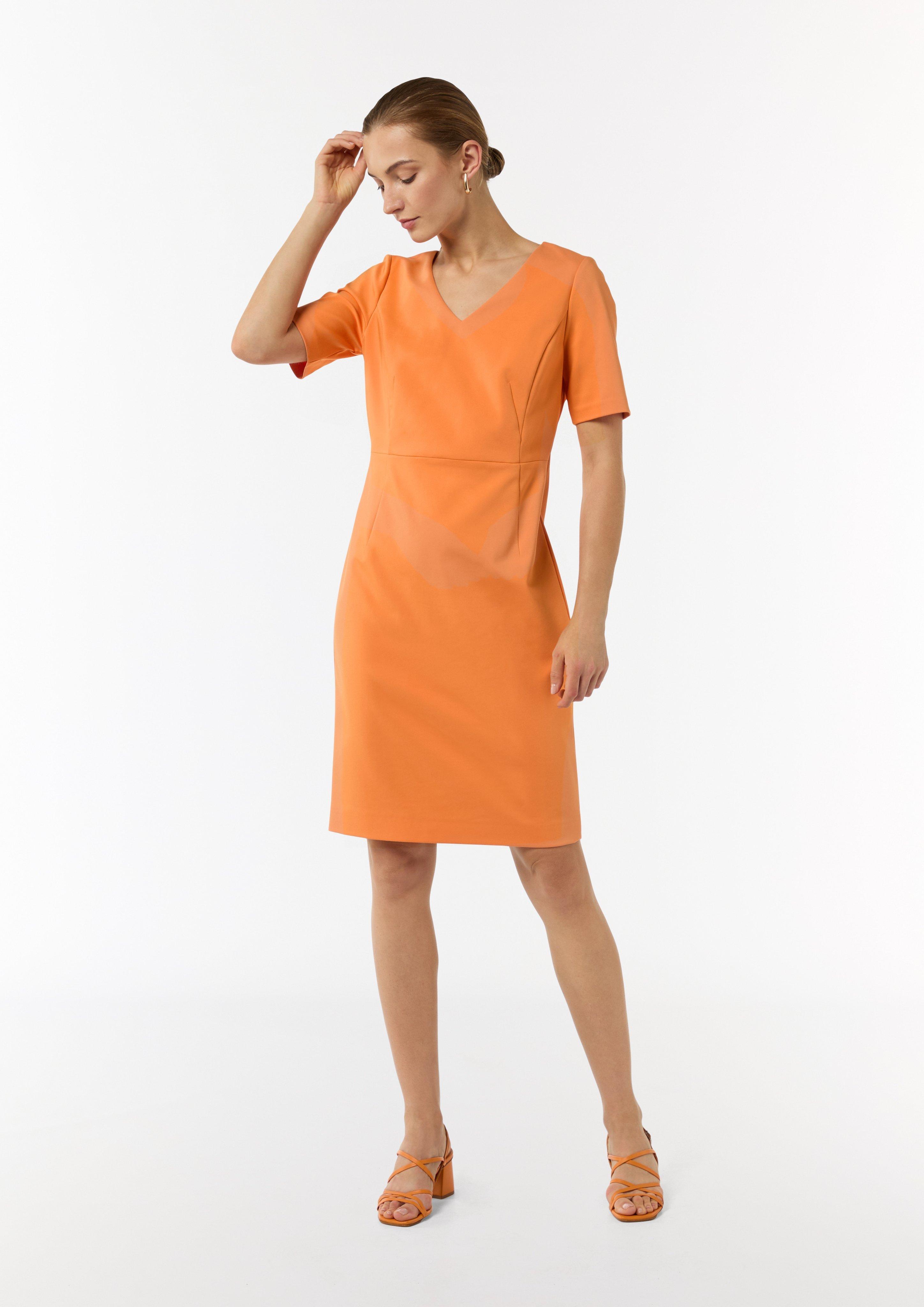 cotton*ページ Sheath dress in a cotton blend - Orange | SCAYLE