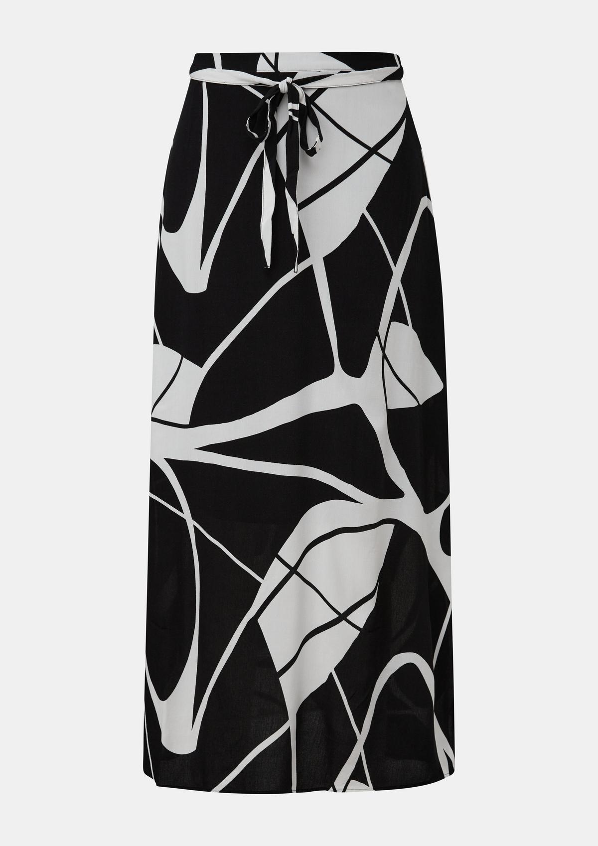 comma Viscose skirt with a tie