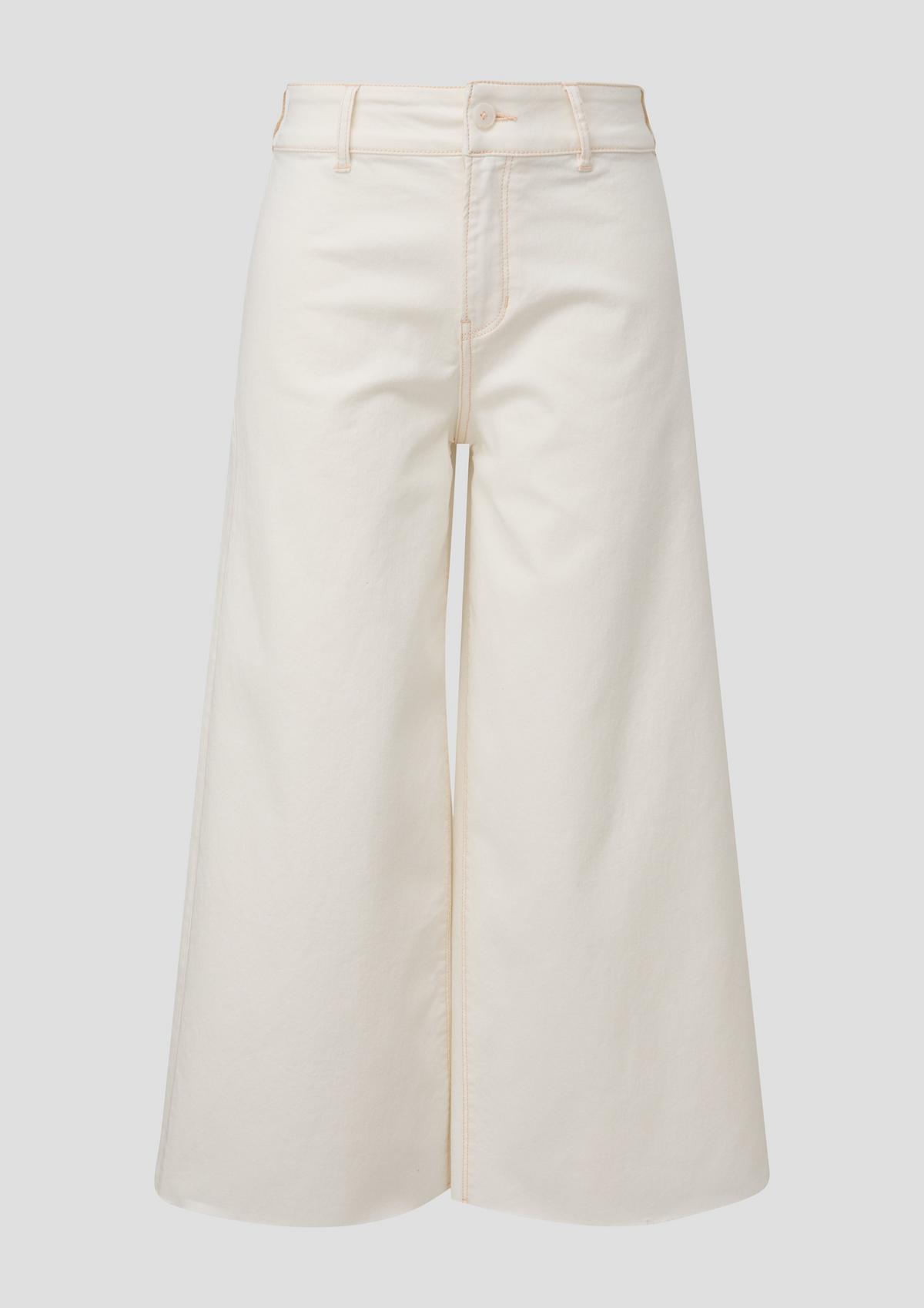 Suri culotte jeans / regular fit / mid rise / wide leg - white | s 