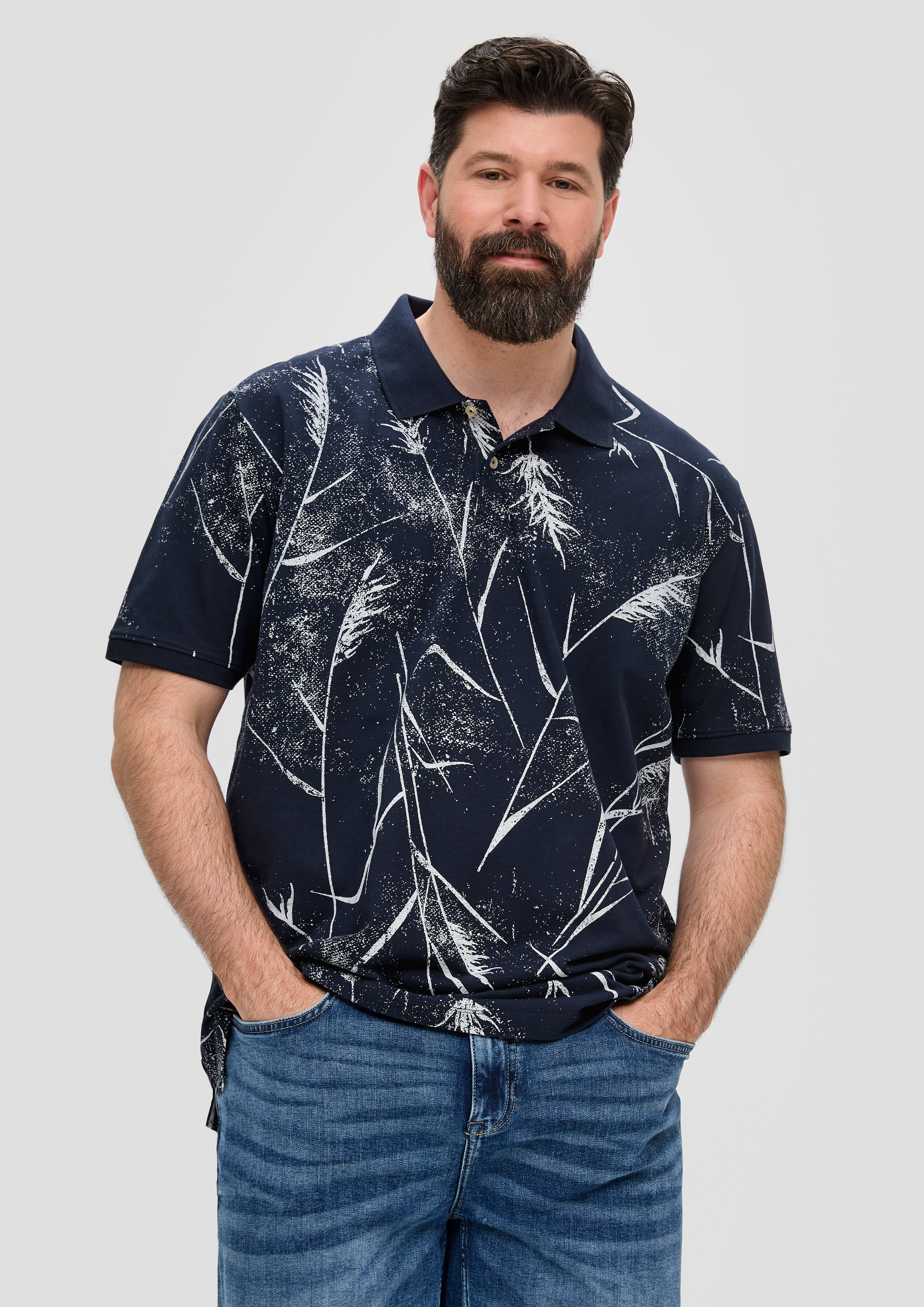 S.Oliver Poloshirt mit All-over-Print