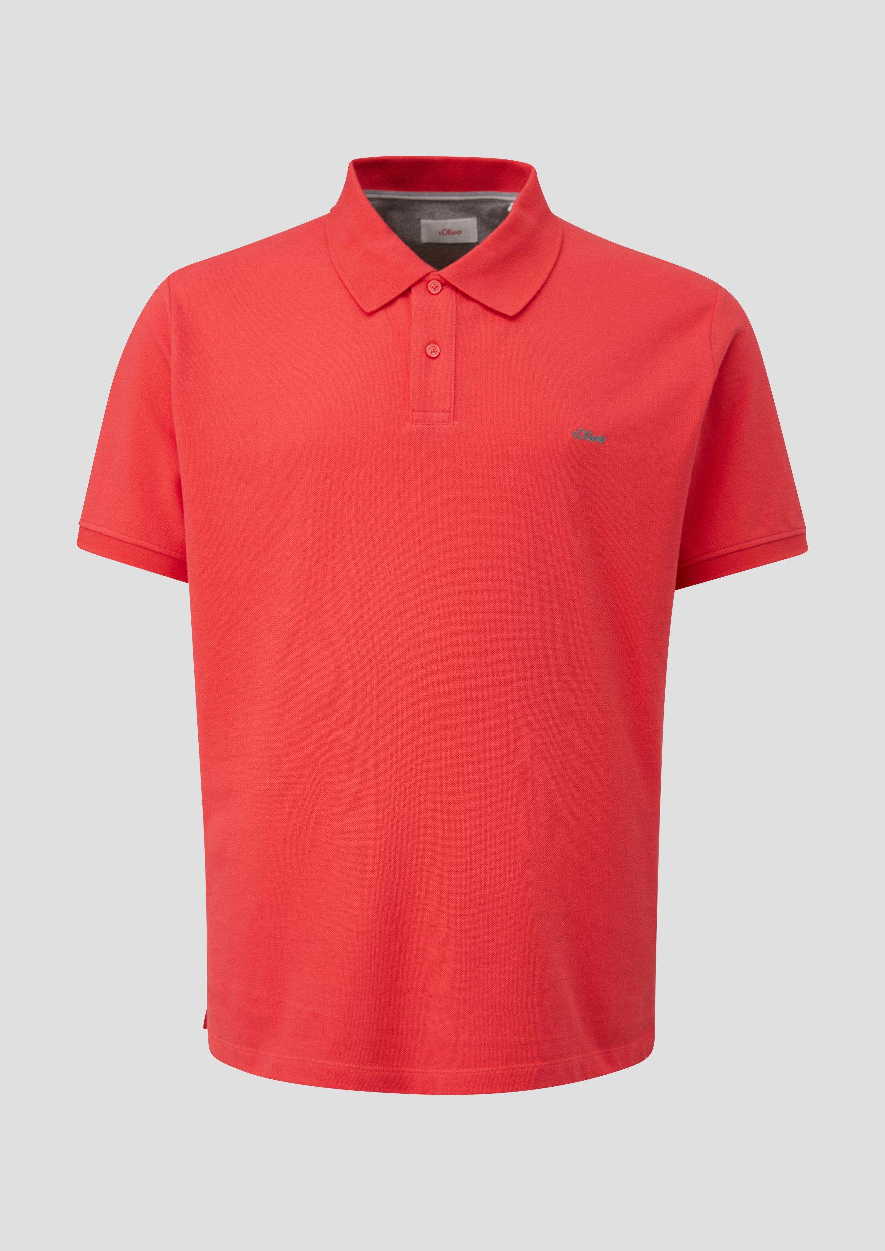 s.Oliver - Poloshirt mit Piquéstruktur, Herren, Orange