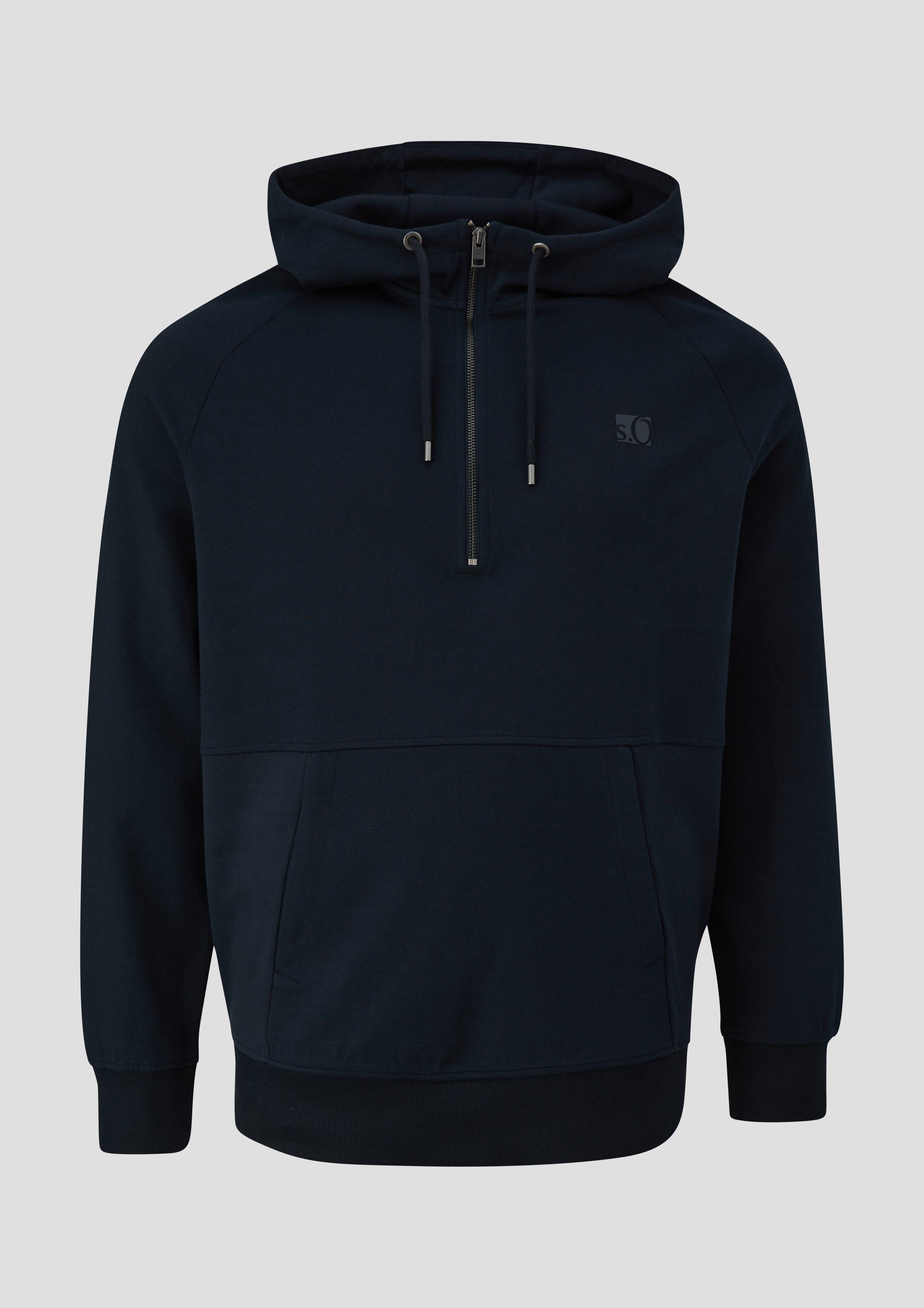 s.Oliver - Hoodie aus Baumwollmix, Herren, blau