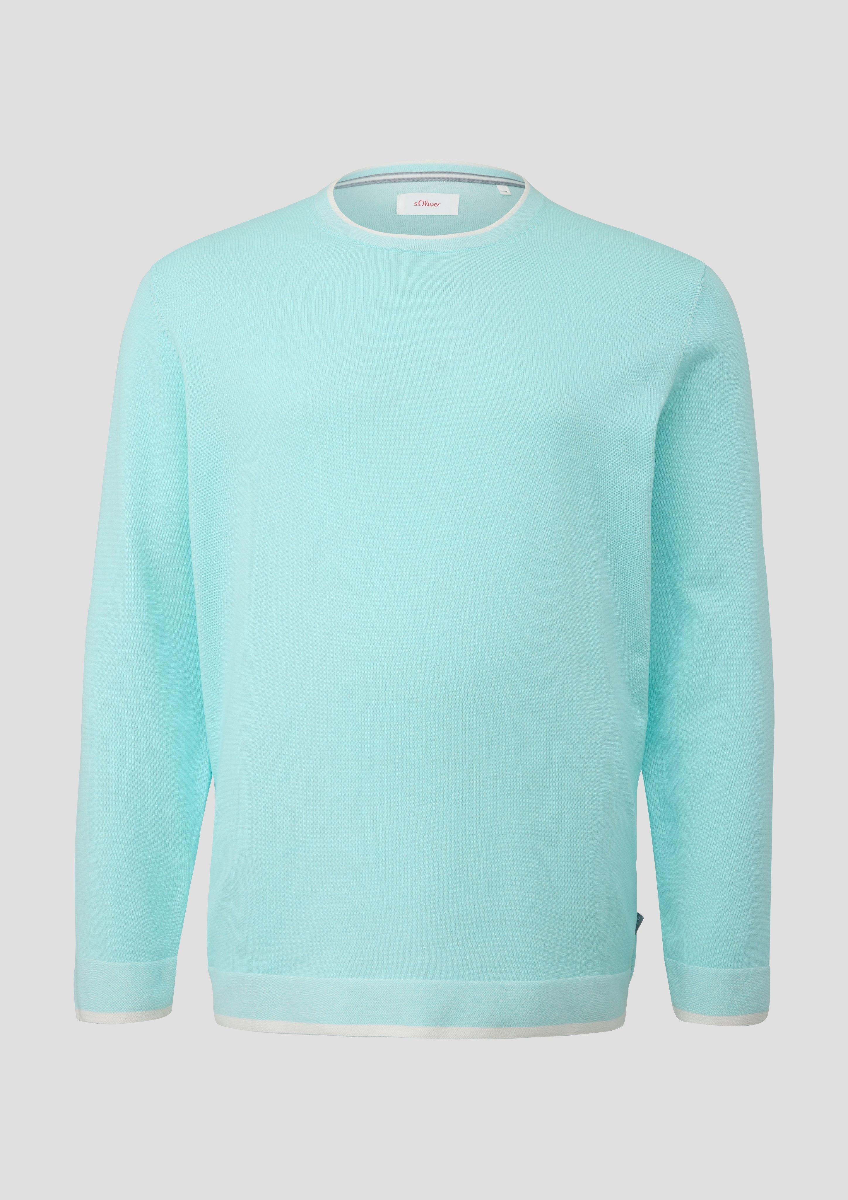 s.Oliver Strickpullover mit Streifen-Detail